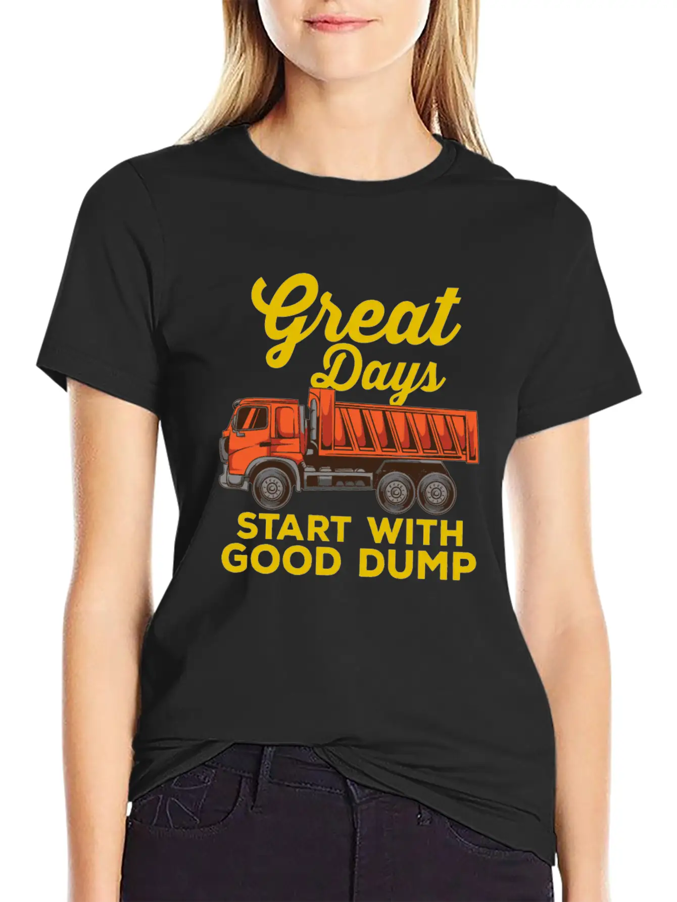 DUMP TRUCK: Good Dump Gift Basic Graphic T-Shirt – Daily Comfort In Soft Cotton
