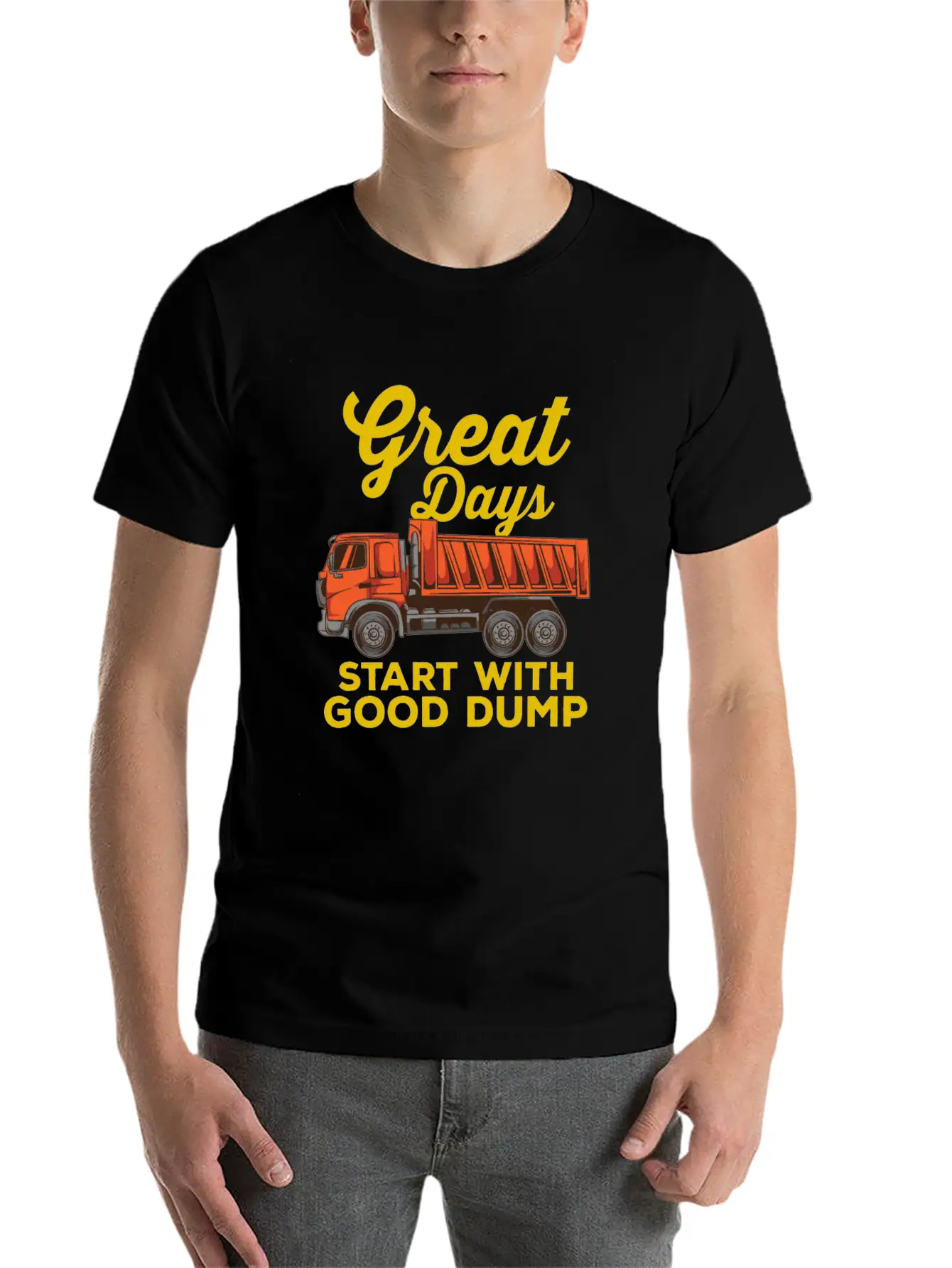 DUMP TRUCK: Good Dump Gift Basic Graphic T-Shirt – Daily Comfort In Soft Cotton