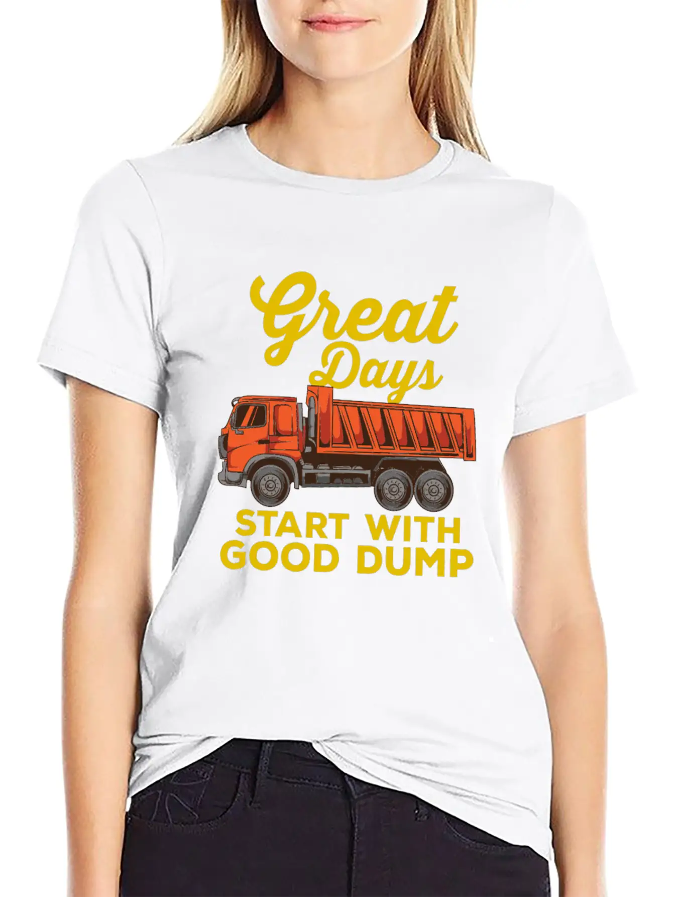 DUMP TRUCK: Good Dump Gift Basic Graphic T-Shirt – Daily Comfort In Soft Cotton