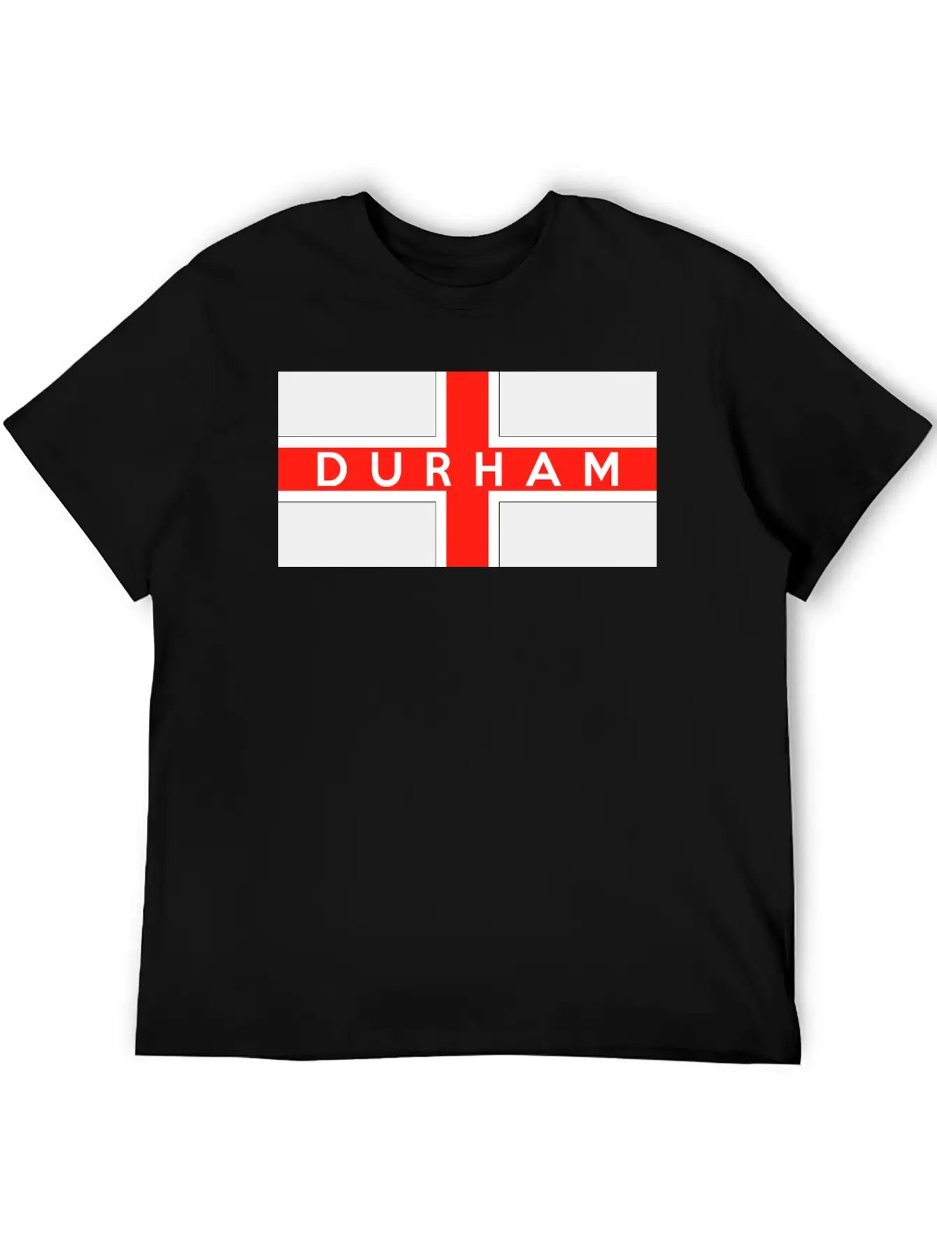 Durham City Flag Essential Unisex Summer Tee – Soft Cotton Casual Fit