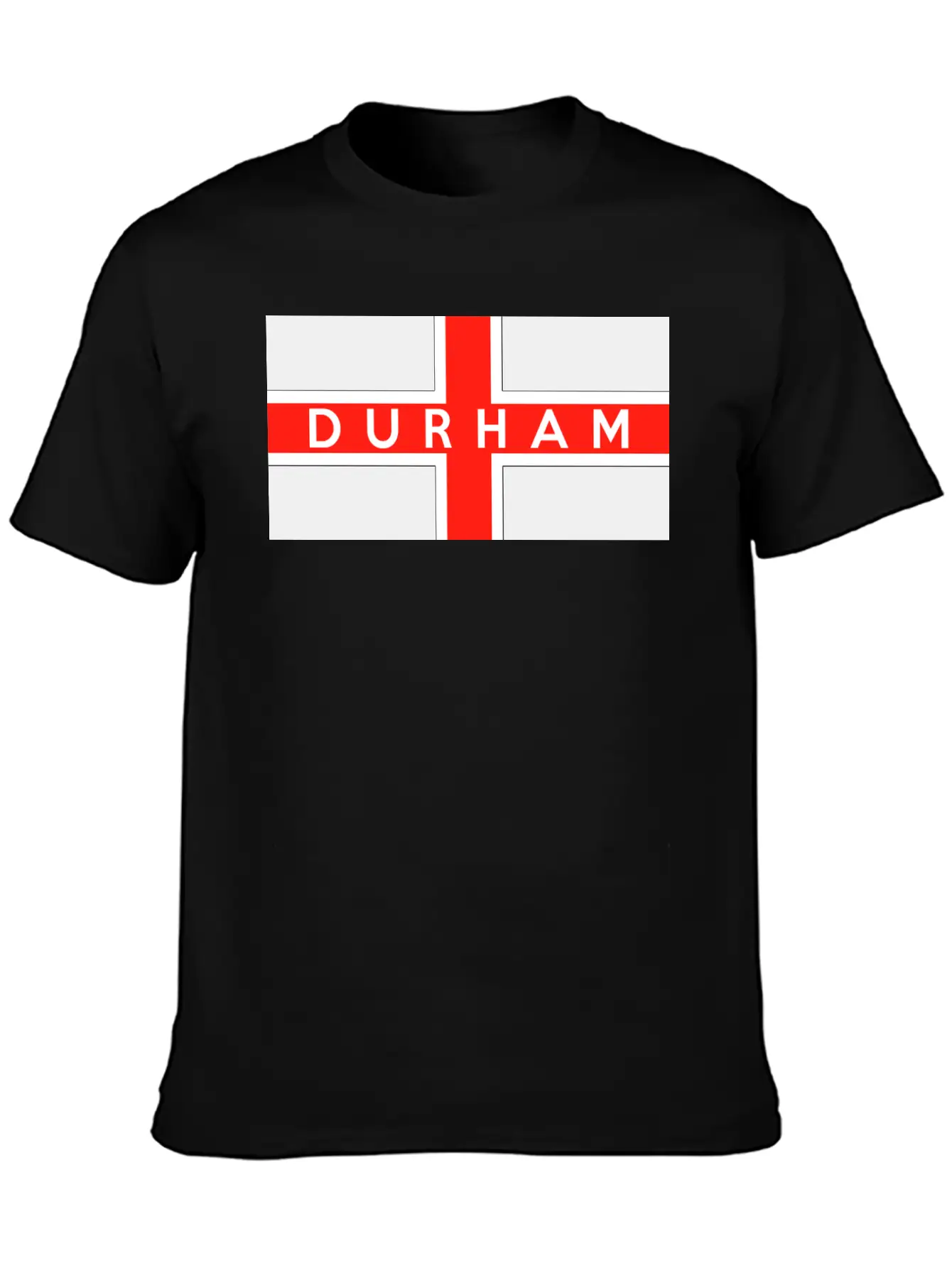 Durham City Flag Essential Unisex Summer Tee – Soft Cotton Casual Fit