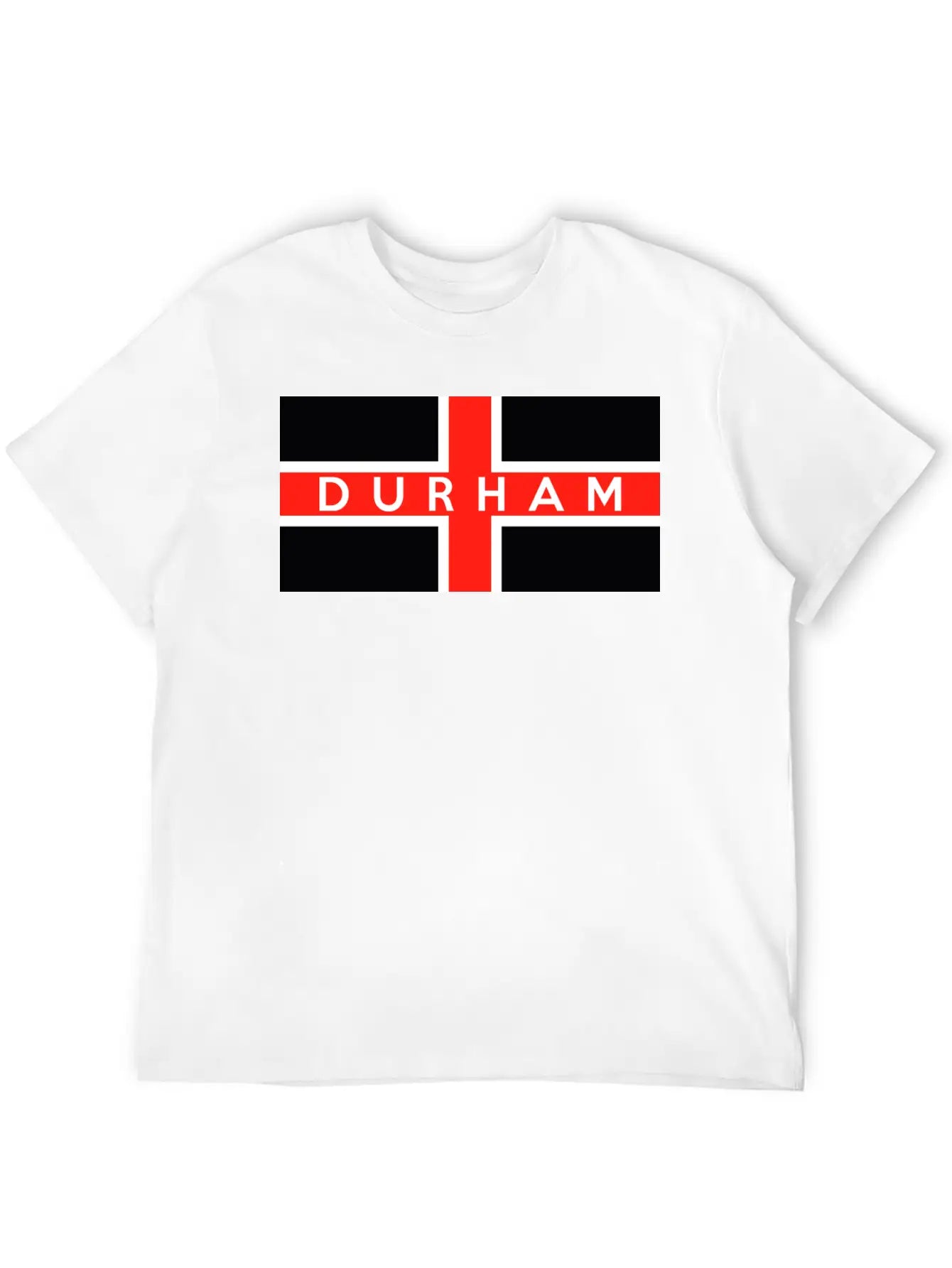 Durham City Flag Essential Unisex Summer Tee – Soft Cotton Casual Fit