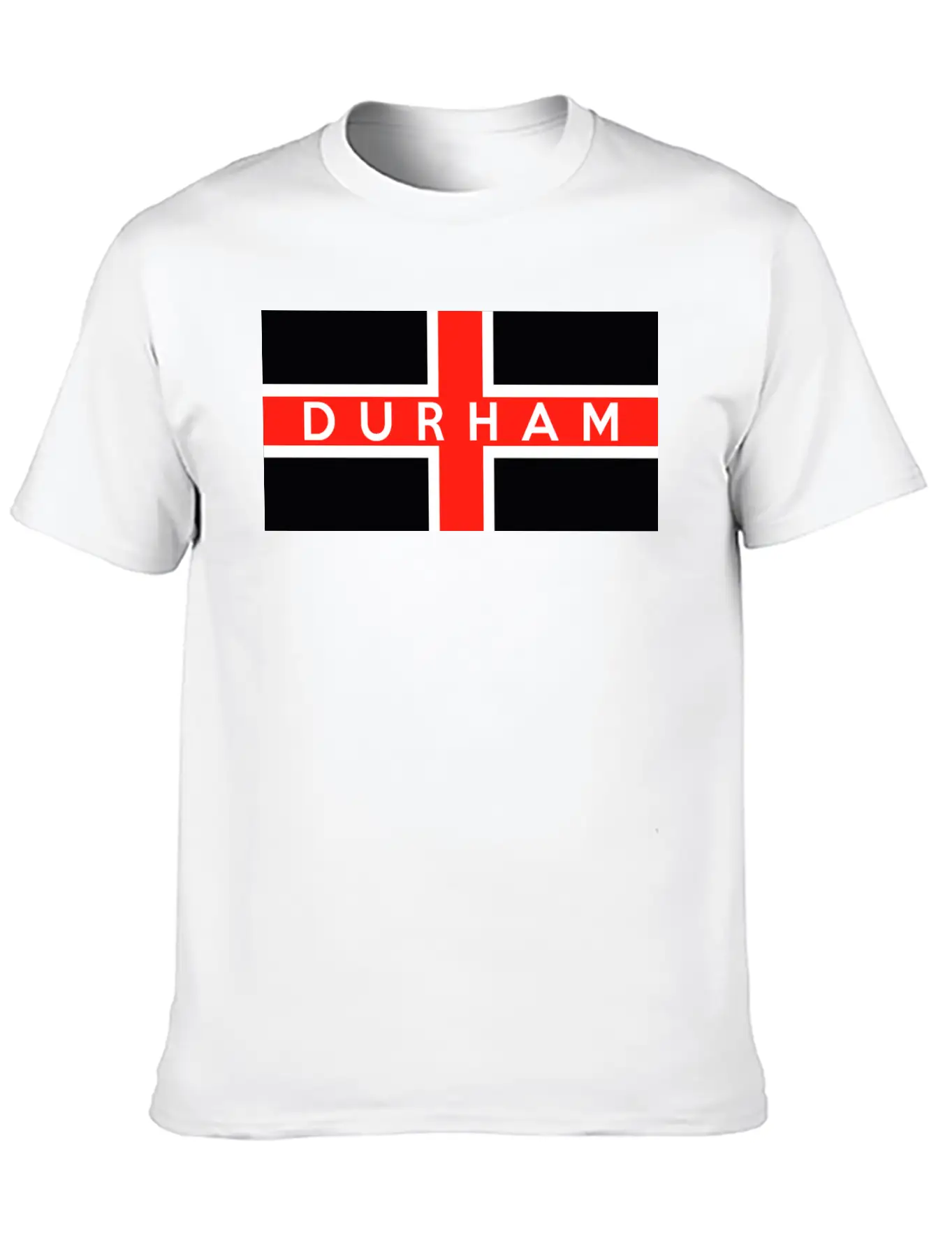 Durham City Flag Essential Unisex Summer Tee – Soft Cotton Casual Fit