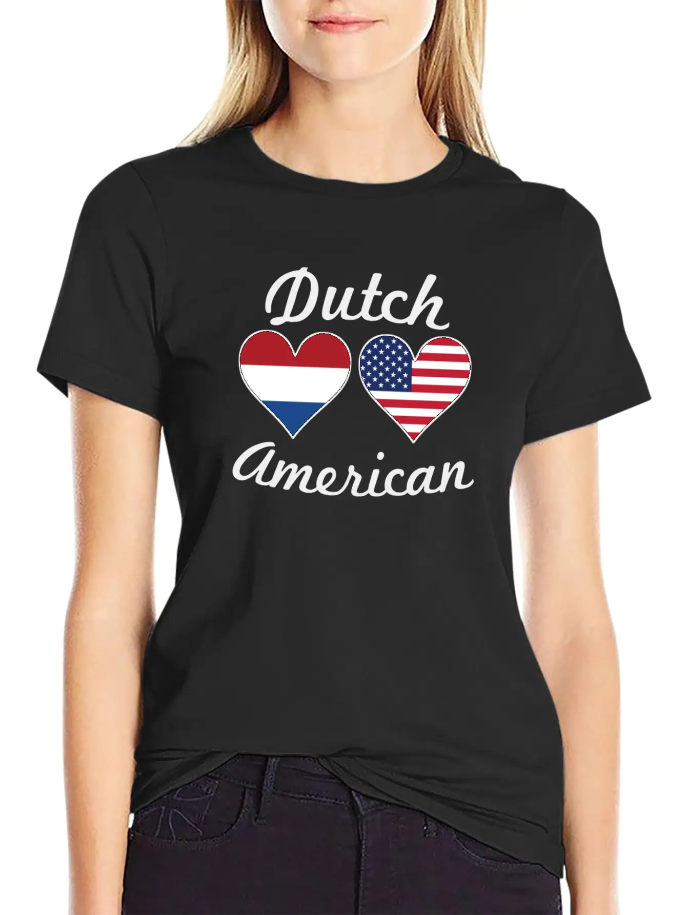 Dutch American Flag Hearts Timeless Short Sleeve Tee – Comfy And Minimalist Design