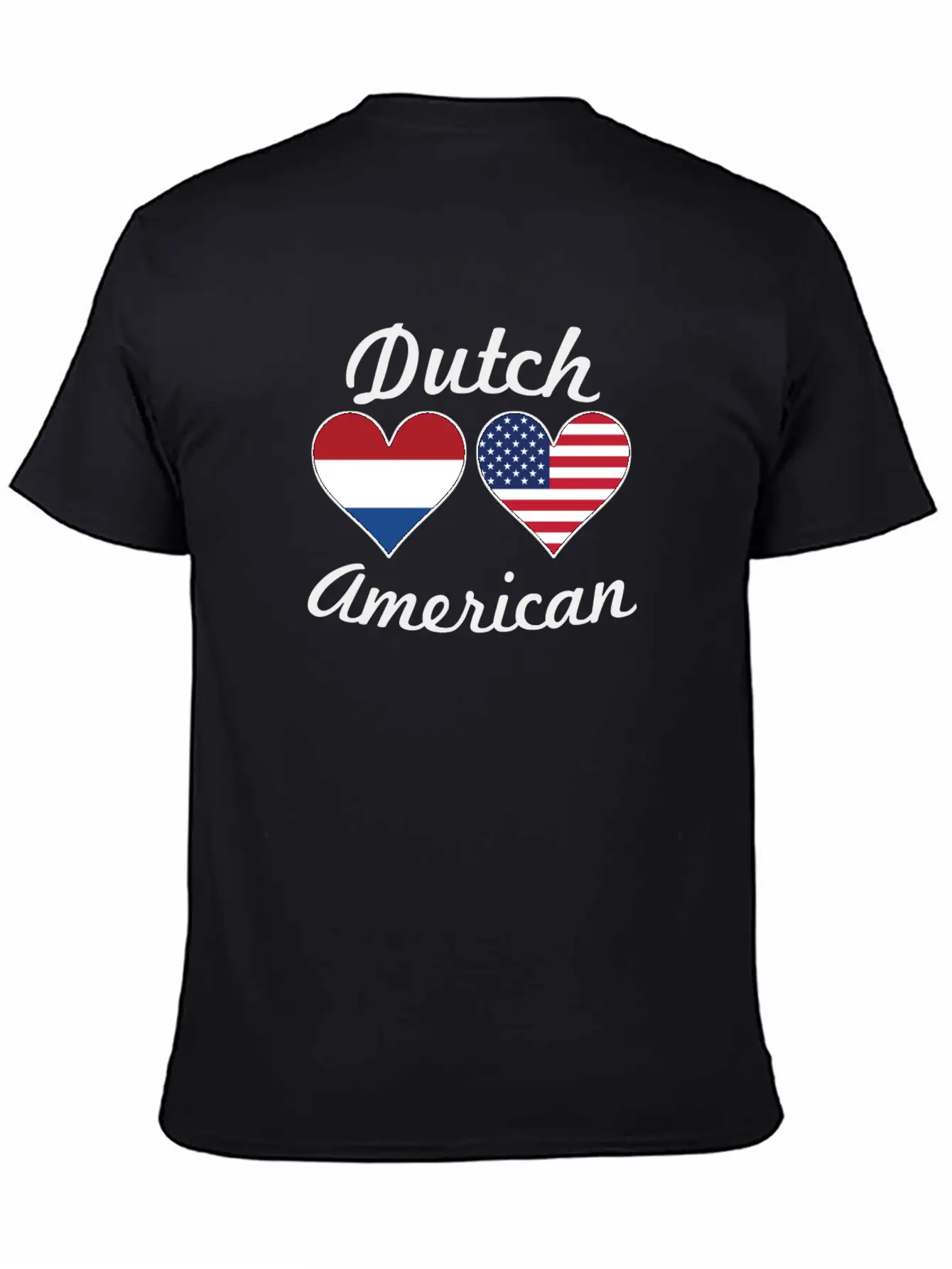 Dutch American Flag Hearts Timeless Short Sleeve Tee – Comfy And Minimalist Design