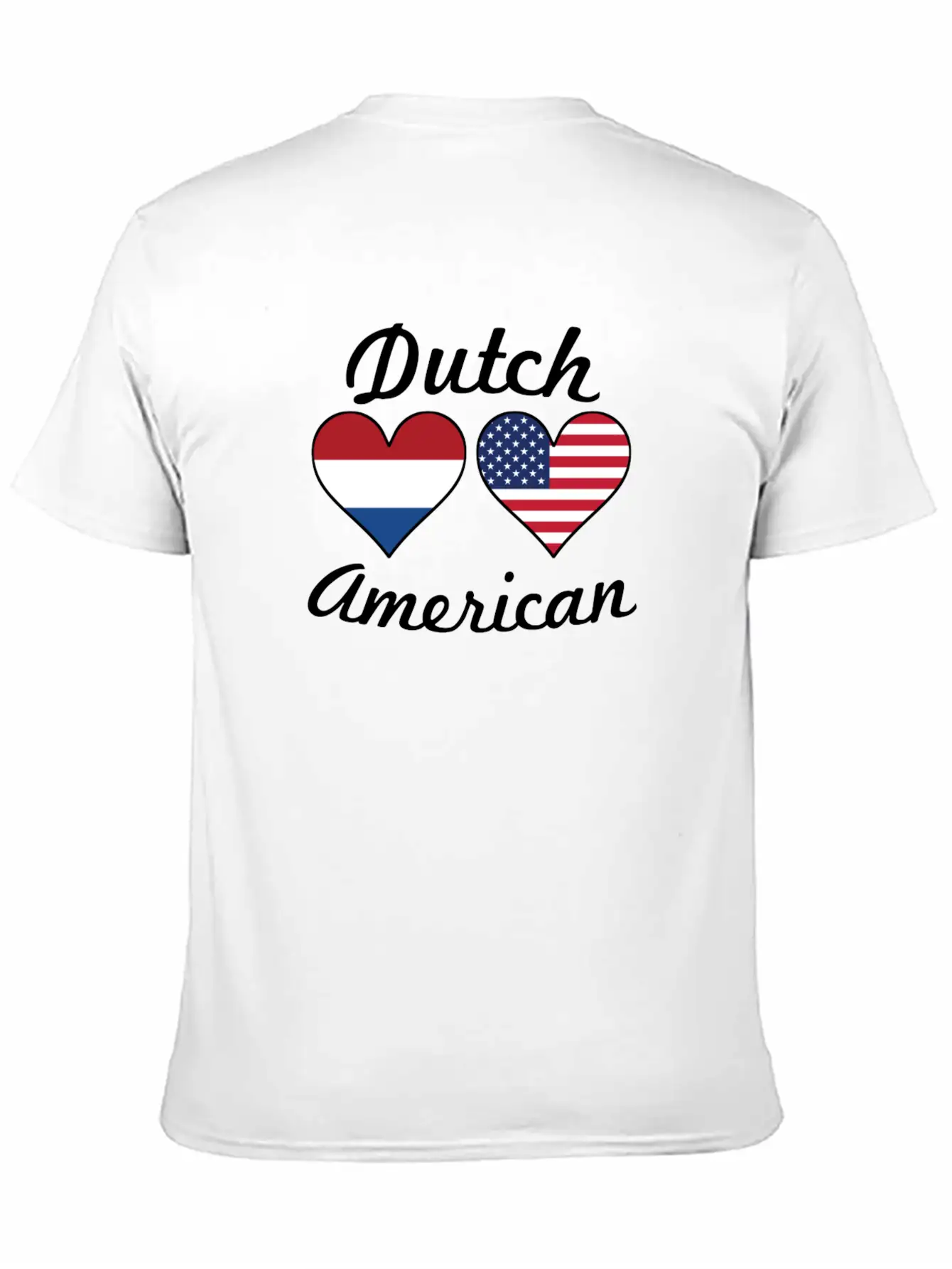 Dutch American Flag Hearts Timeless Short Sleeve Tee – Comfy And Minimalist Design