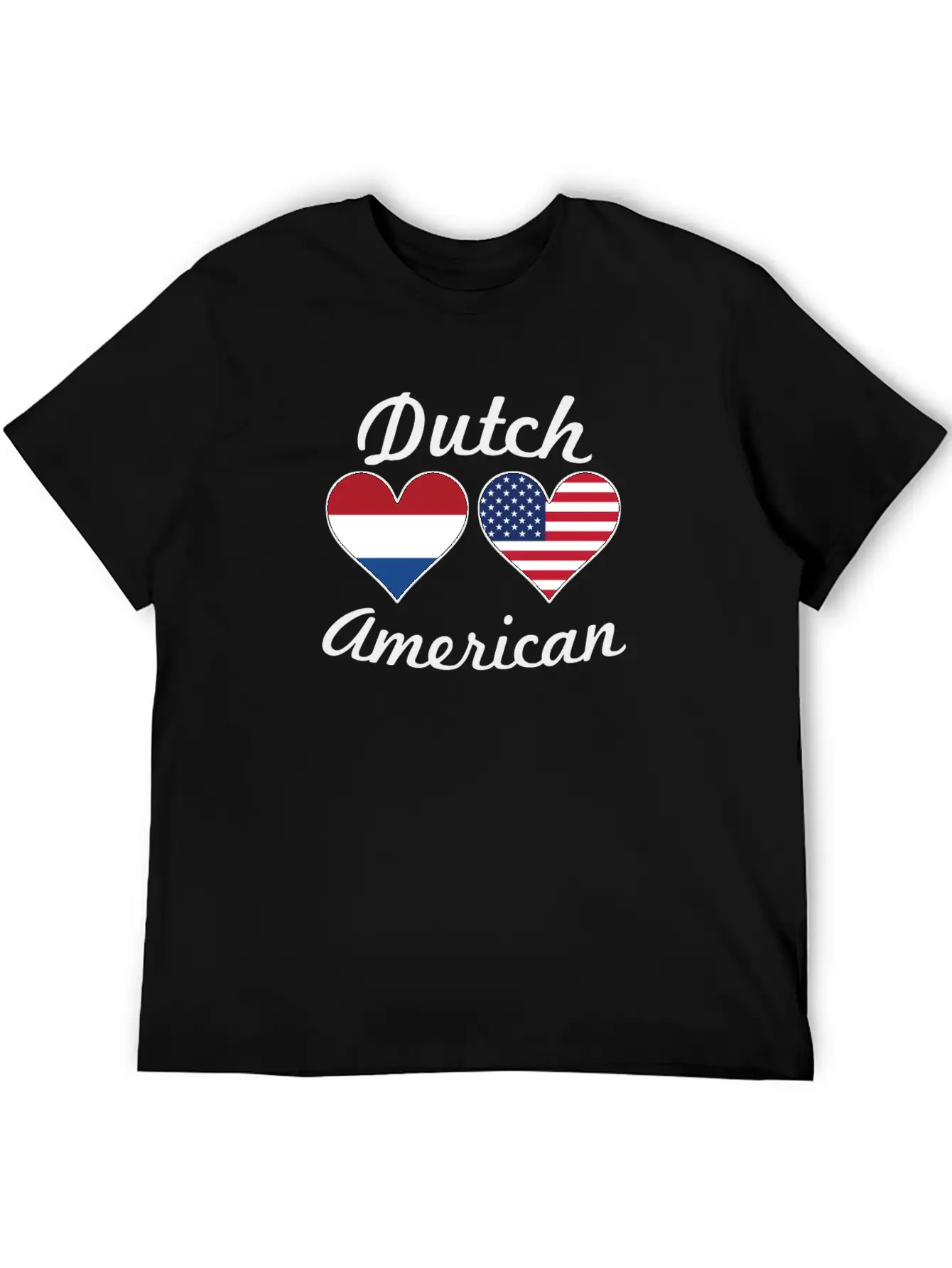 Dutch American Flag Hearts Timeless Short Sleeve Tee – Comfy And Minimalist Design