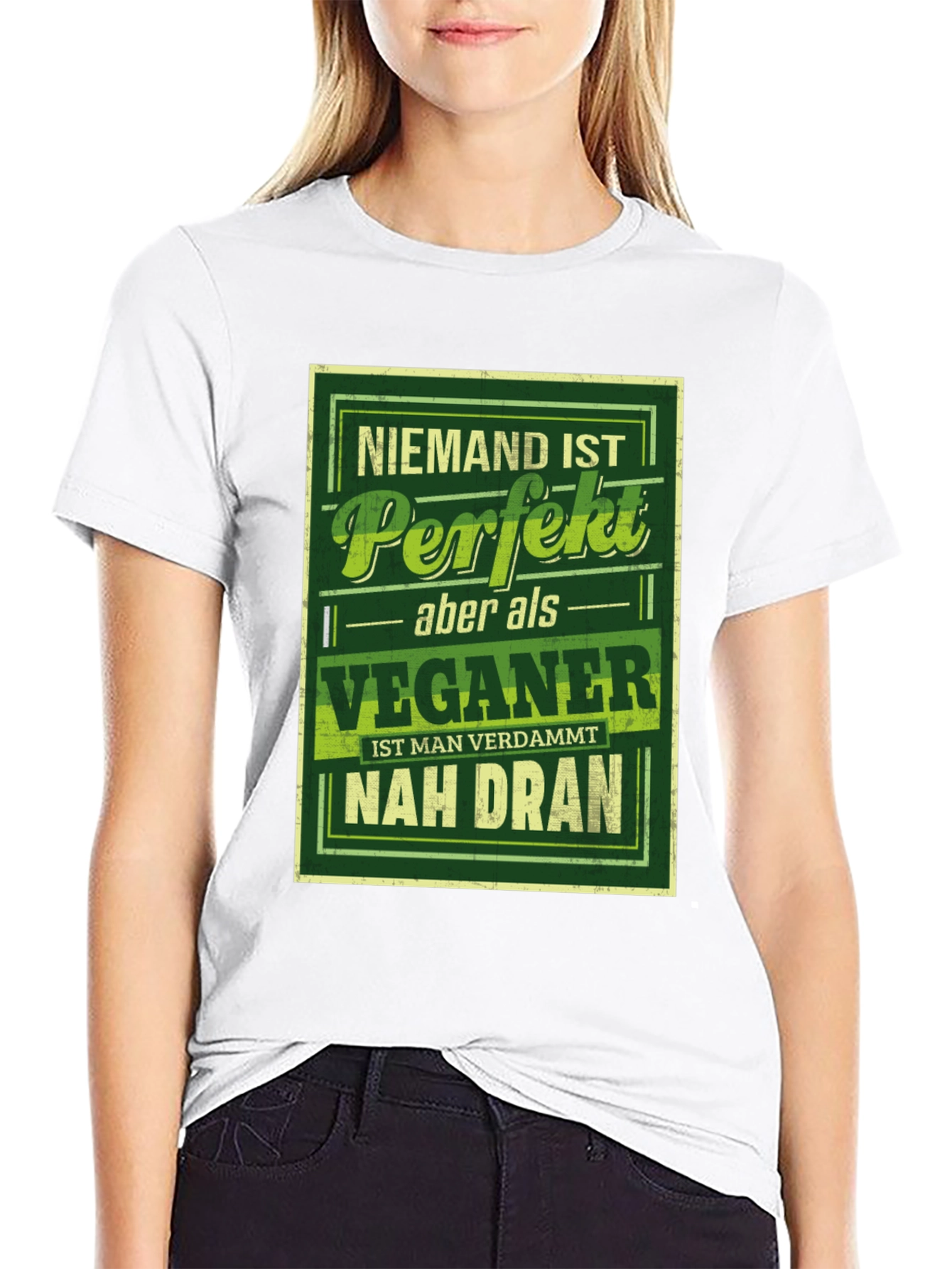 Vegan Perfection T-Shirt - Funny Slogan Tee