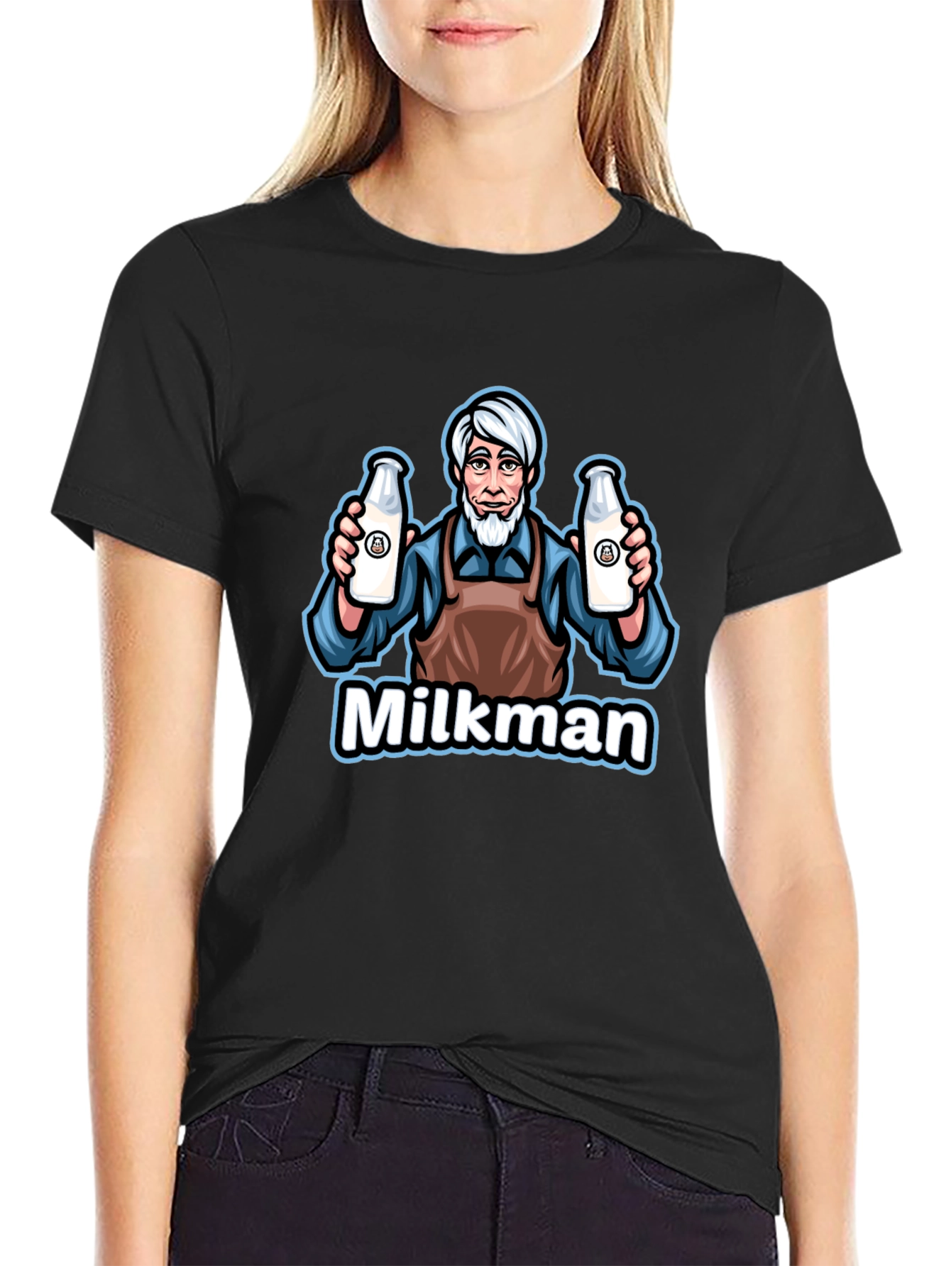Milkman Cartoon Graphic T-Shirt