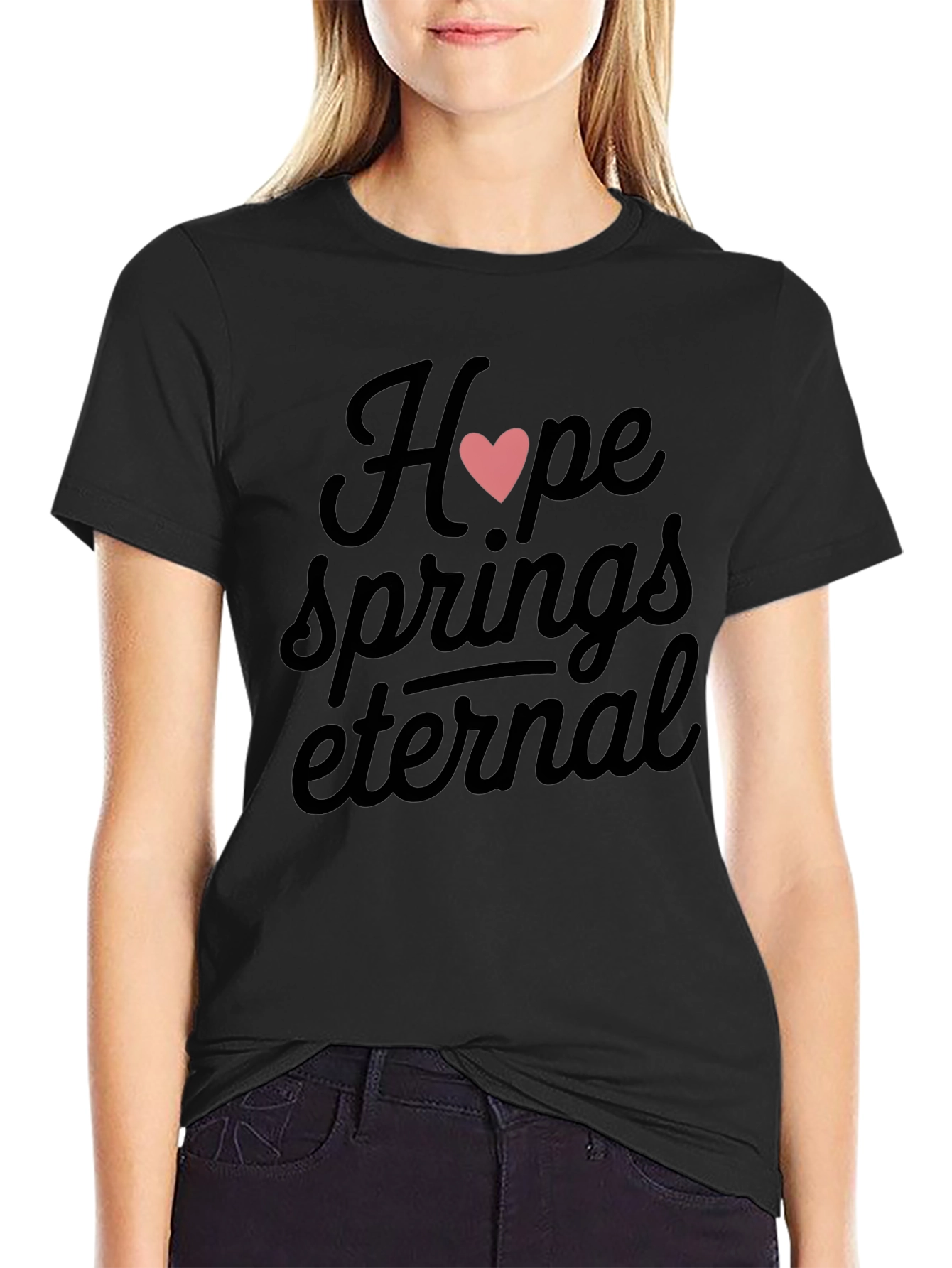 Hope Springs Eternal Graphic Tee - Black