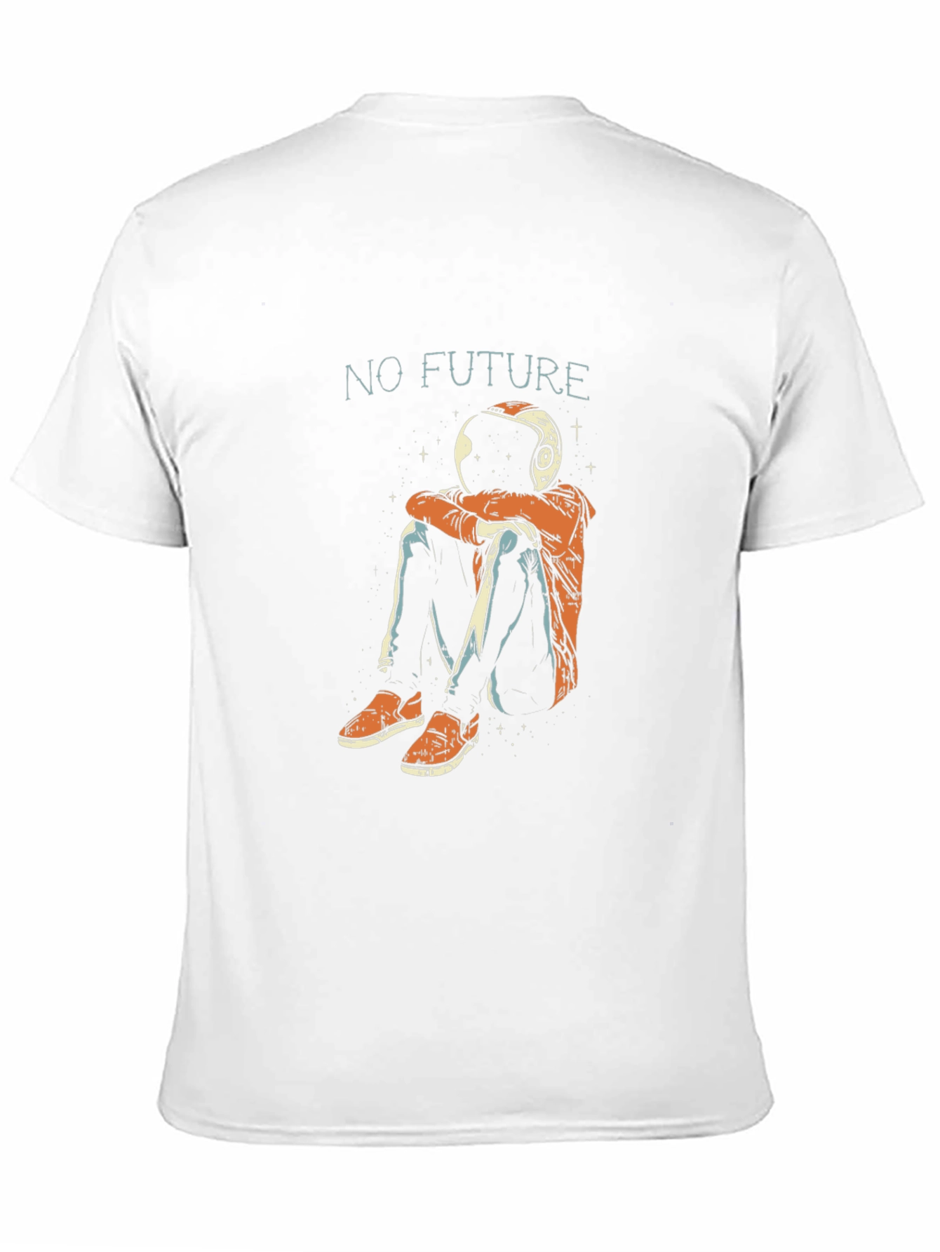 No Future Astronaut Graphic Print T-Shirt