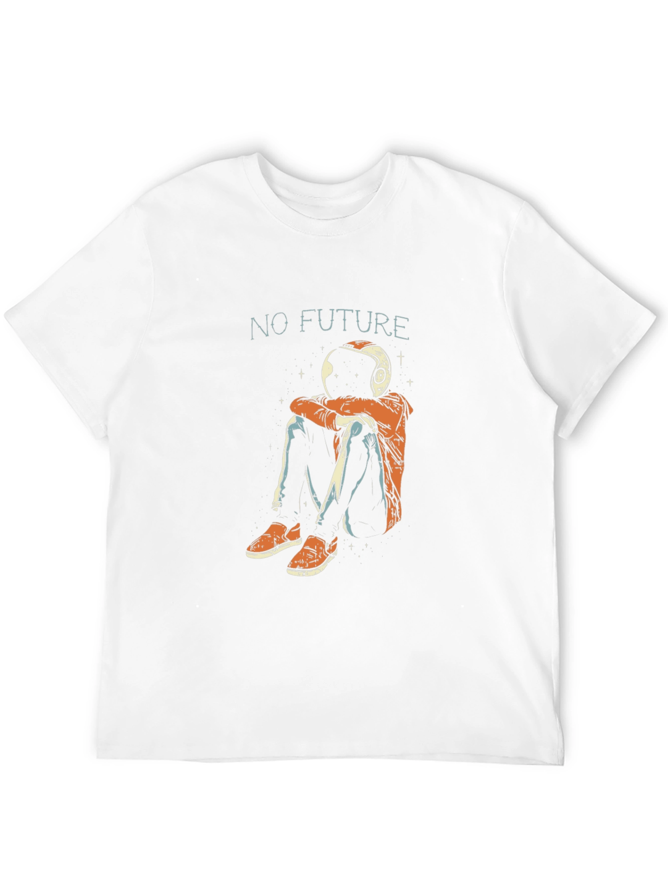 No Future Astronaut Graphic Print T-Shirt