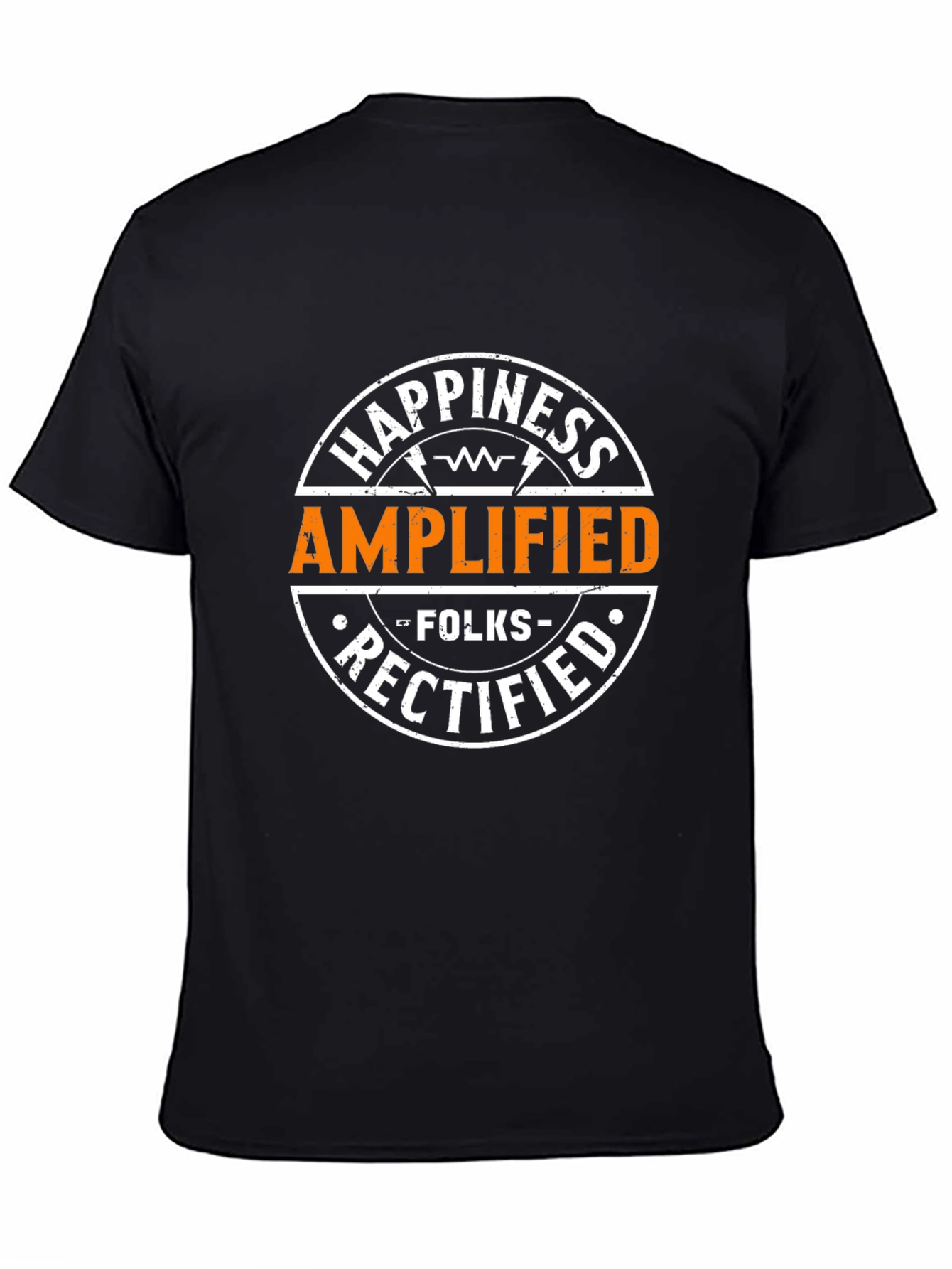 Happiness Amplified T-Shirt - Black Graphic Tee
