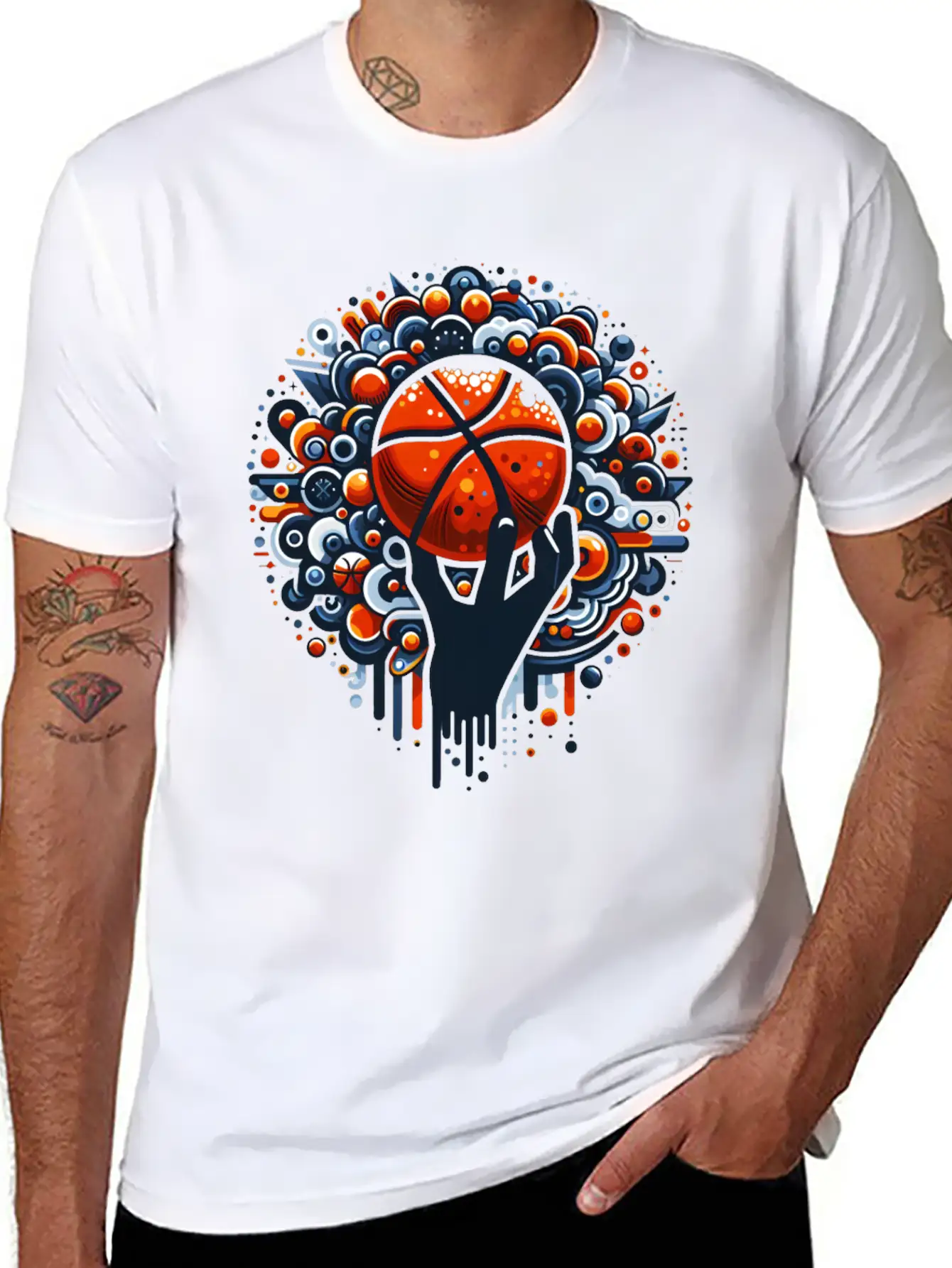 Dynamic Basketball Throw Essential Unisex Summer Tee – Soft Cotton Casual Fit