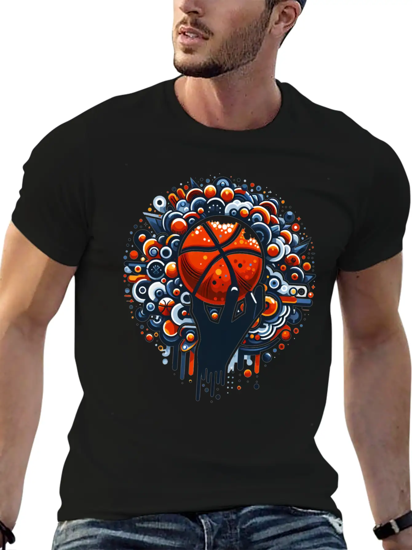 Dynamic Basketball Throw Essential Unisex Summer Tee – Soft Cotton Casual Fit