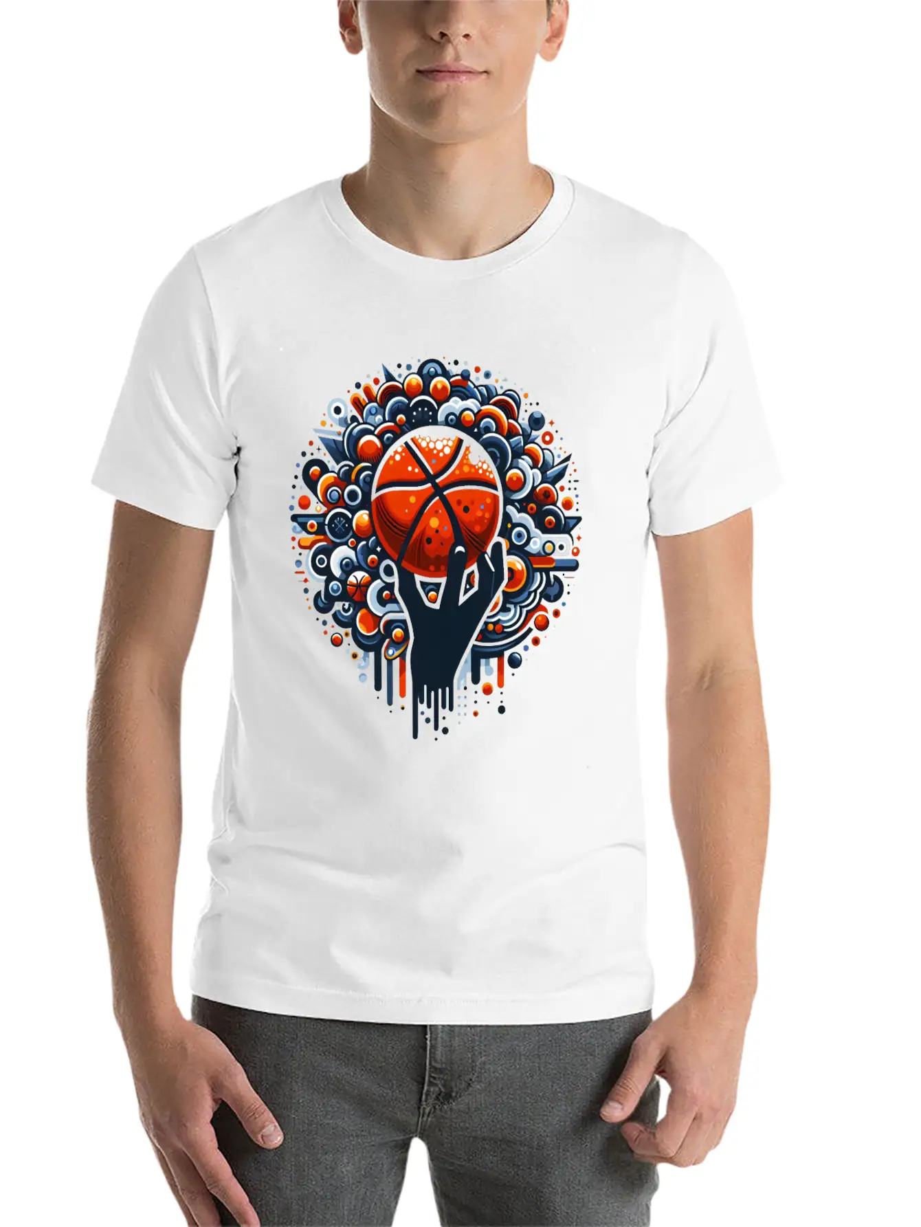 Dynamic Basketball Throw Essential Unisex Summer Tee – Soft Cotton Casual Fit