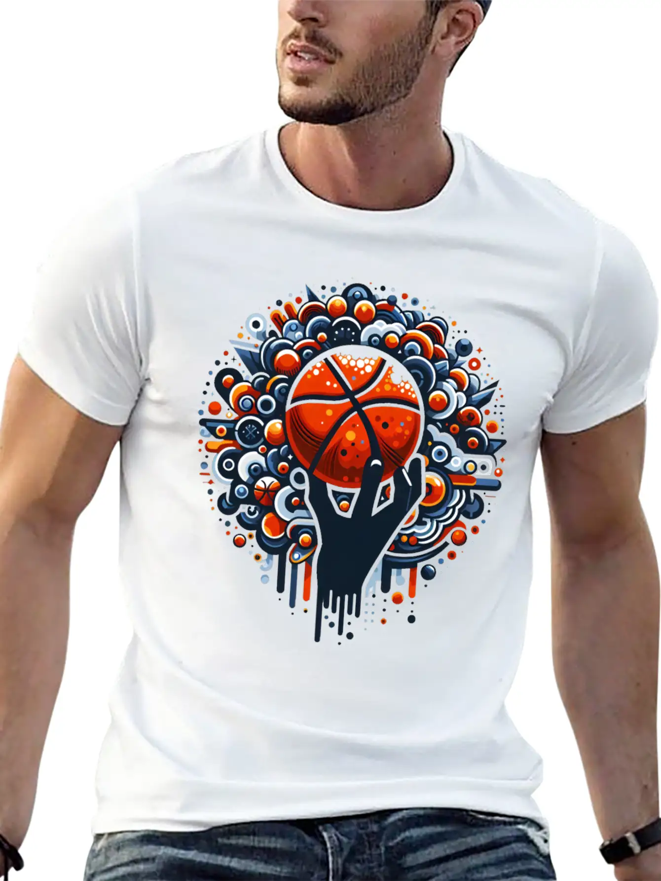 Dynamic Basketball Throw Essential Unisex Summer Tee – Soft Cotton Casual Fit