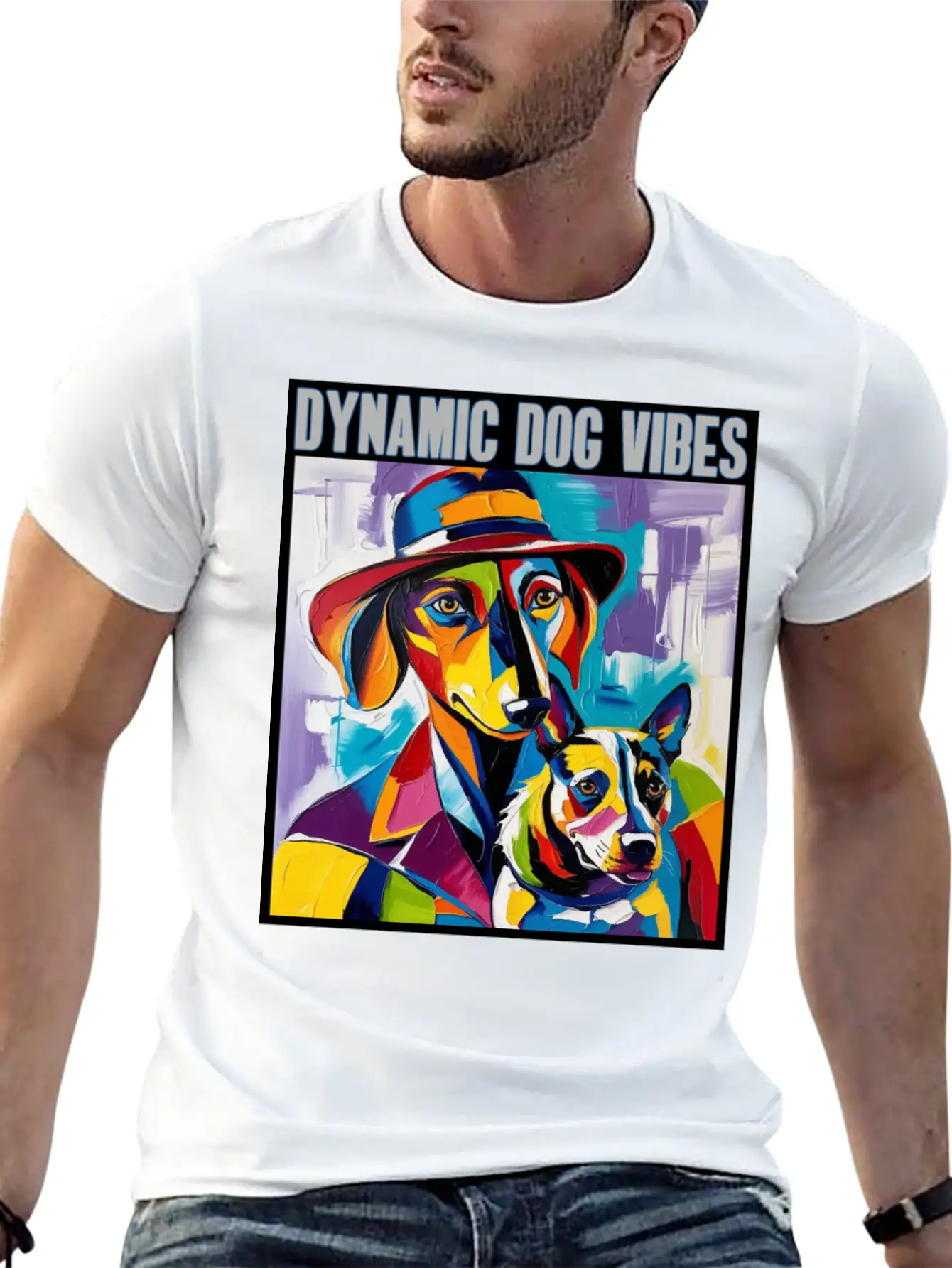 Dynamic Dog Vibes: Unleash The Joy Unisex Casual T-Shirt – Clean Design For Daily Comfort