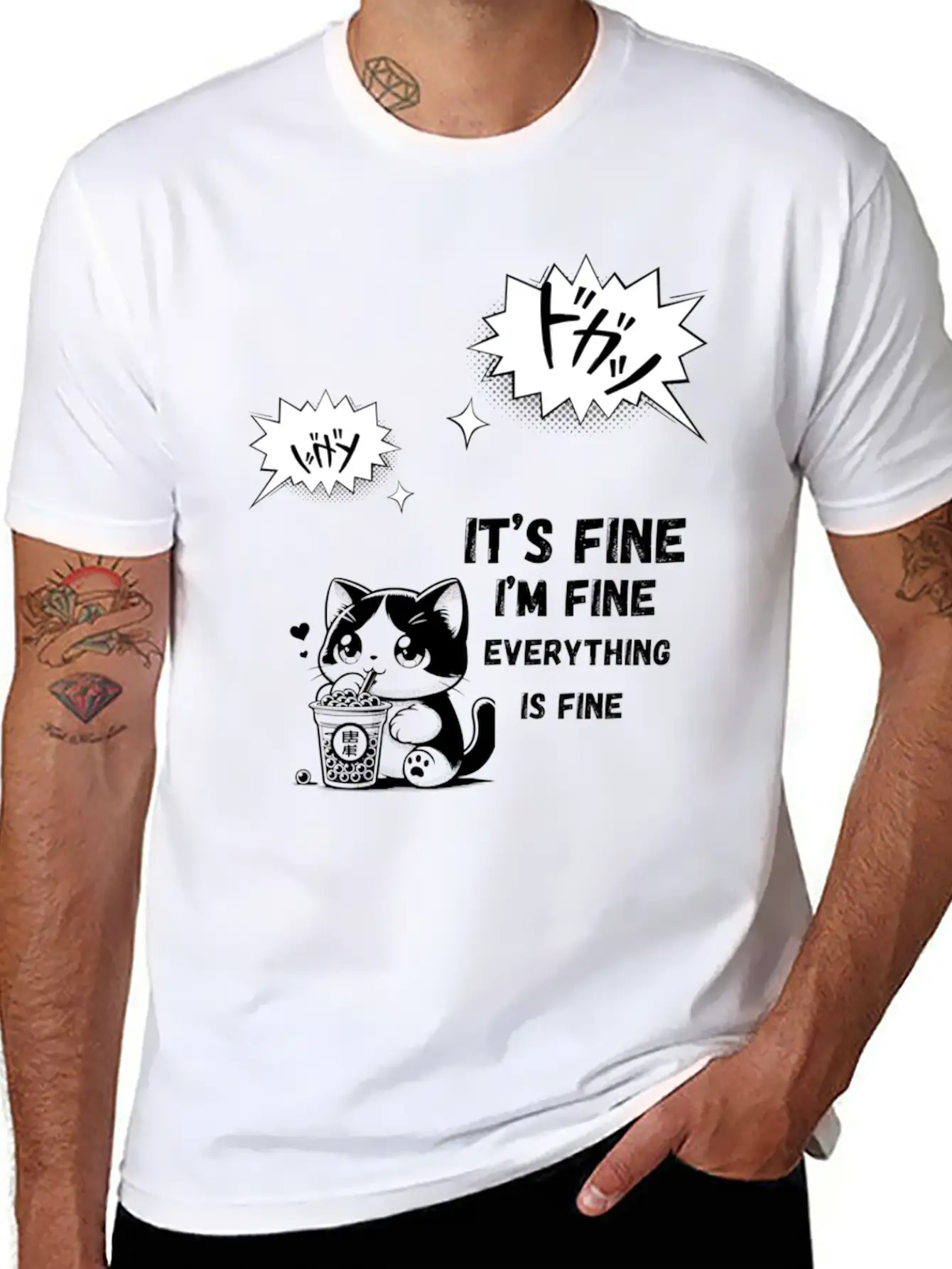 "Dynamic Manga Action Burst" Timeless Short Sleeve Tee – Comfy And Minimalist Design