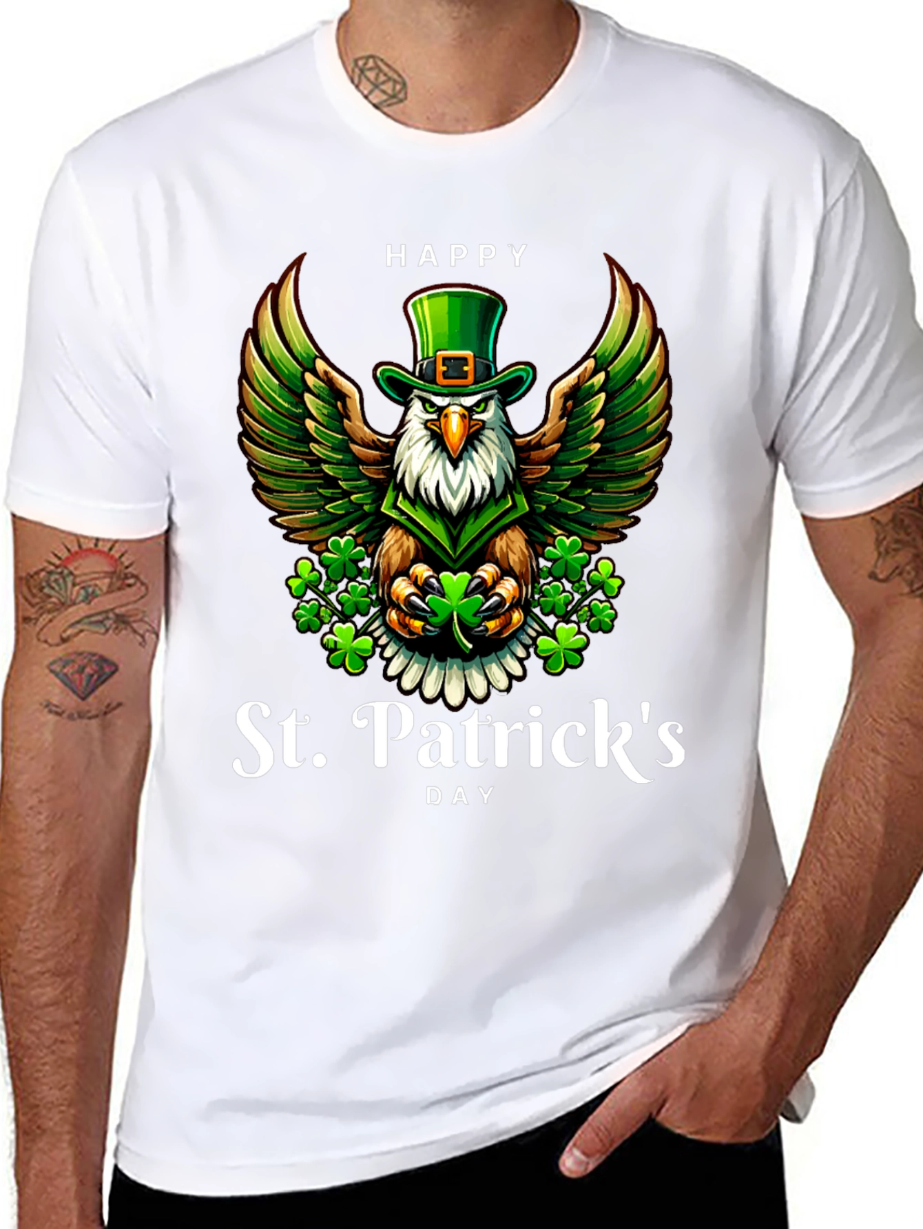 St. Patricks Day Eagle Graphic Tee
