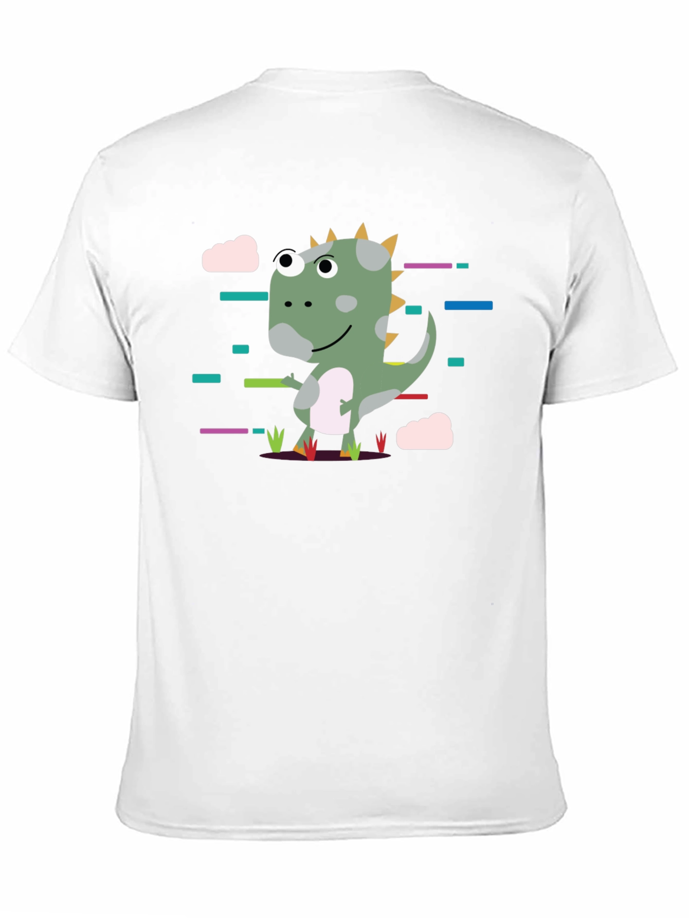 Cartoon Dinosaur Black T-Shirt