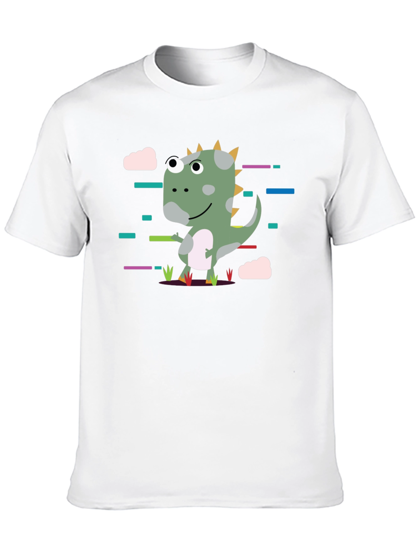 Cartoon Dinosaur Black T-Shirt