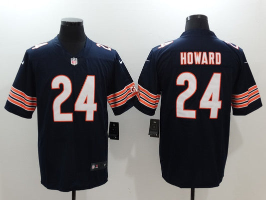 Men's Chicago Bears Jordan Howard #24 Navy Game Player Jerseys