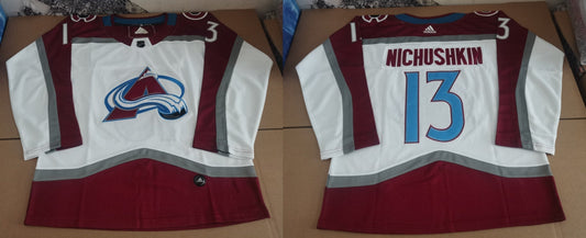 Men's Colorado Avalanche Valeri Nichushkin #13 White Player Game Jerseys