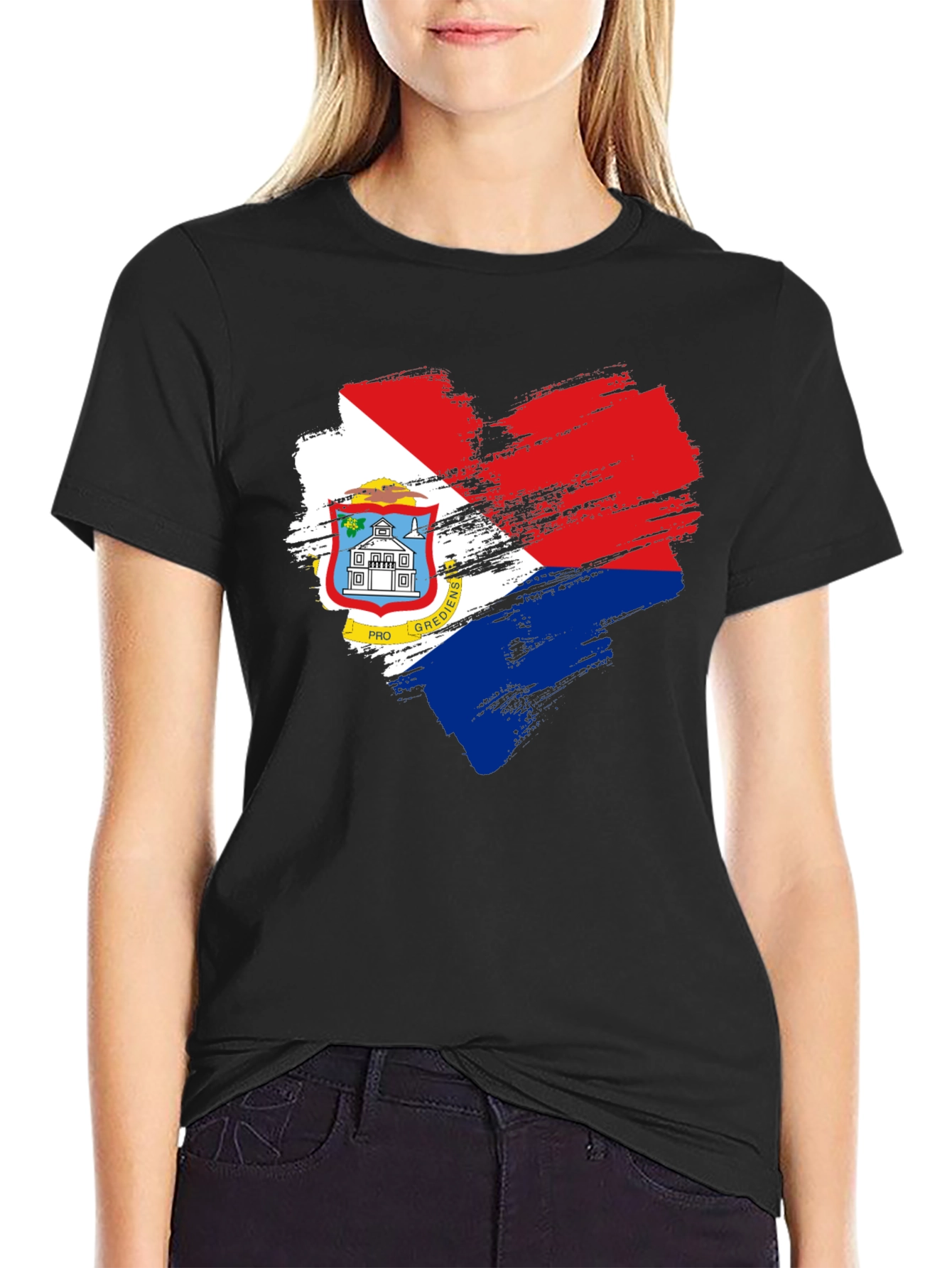 Sint Maarten Flag Heart T-Shirt