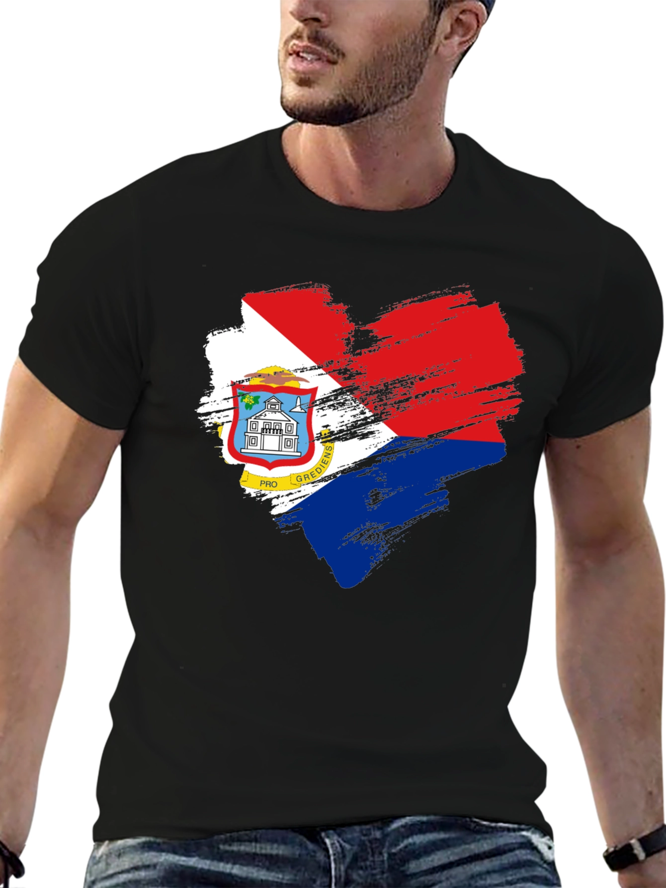 Sint Maarten Flag Heart T-Shirt