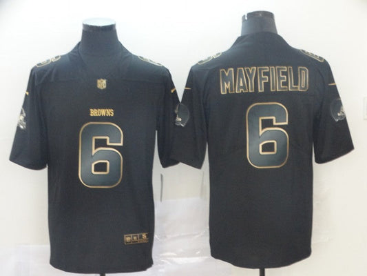 Men's Cleveland Browns Baker Mayfield Black Player Game Jerseys
