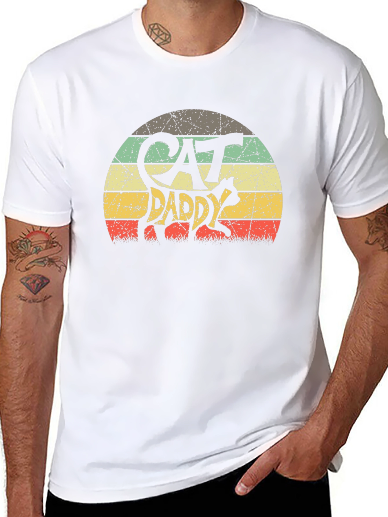 Retro Cat Daddy Graphic Tee