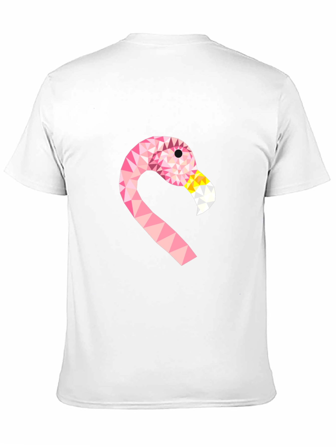 Geometric Flamingo Tee - Black Cotton Blend