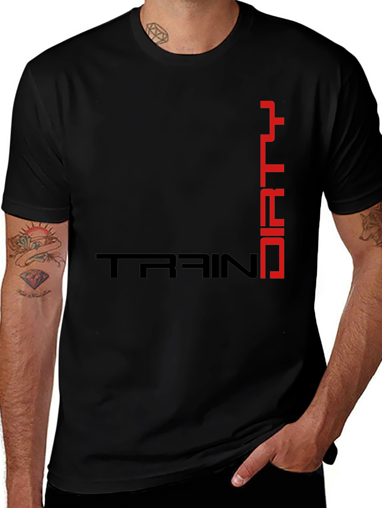 Train Dirty Black Graphic T-Shirt