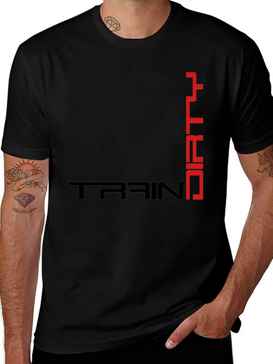 Train Dirty Black Graphic T-Shirt