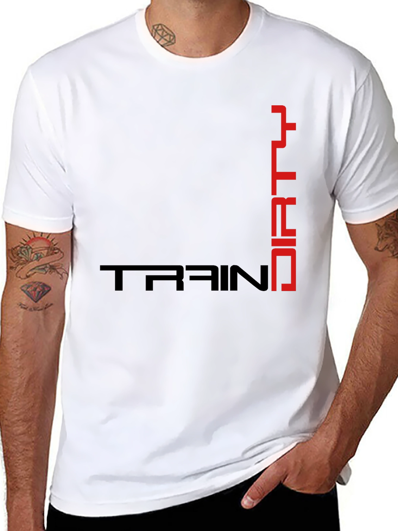 Train Dirty Black Graphic T-Shirt