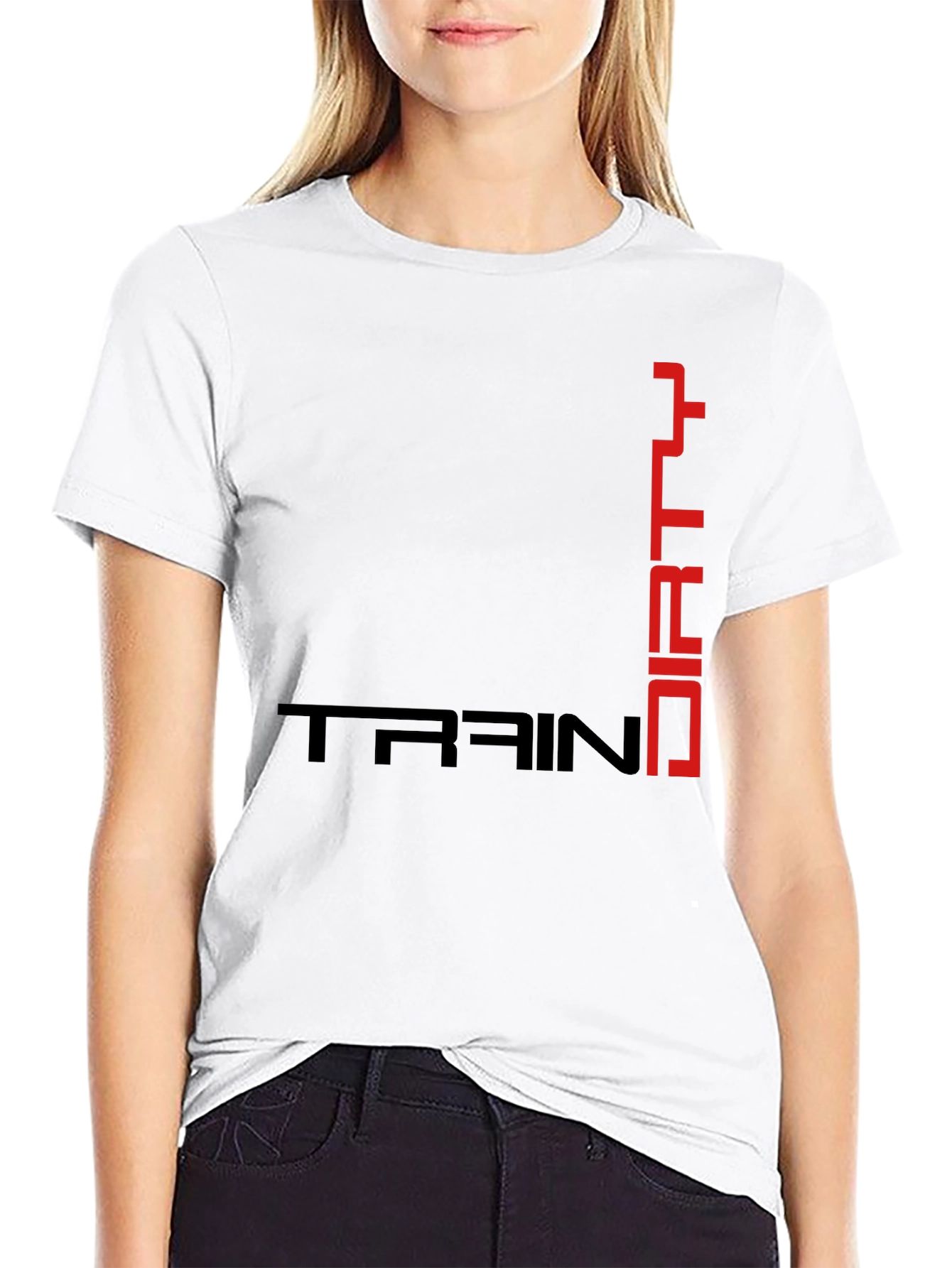 Train Dirty Black Graphic T-Shirt