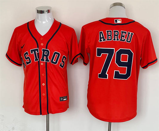 Men's Houston Astros Jose Abreu #79 Orange Limited Player Jerseys