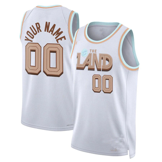 Men's Cleveland Cavaliers White 2022/23 Swingman Custom Jerseys - City Edition