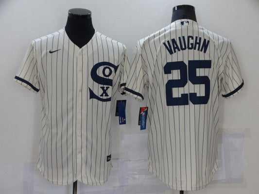 Men's Chicago White Sox Andrew Vaughn #25 Beige Replica Baseball Jerseys