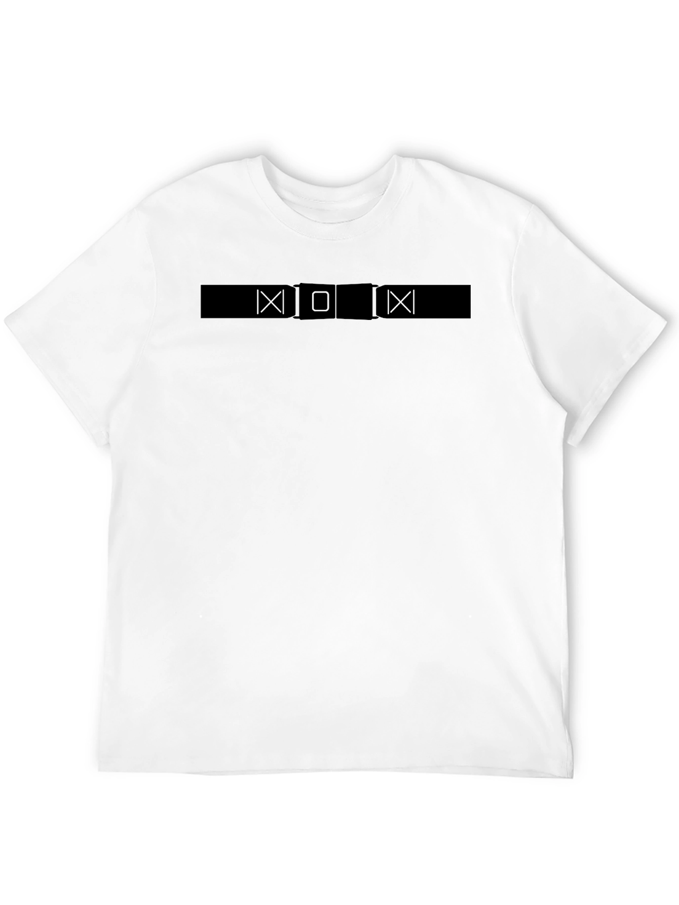 Mens Solid Black Crew Neck T-Shirt