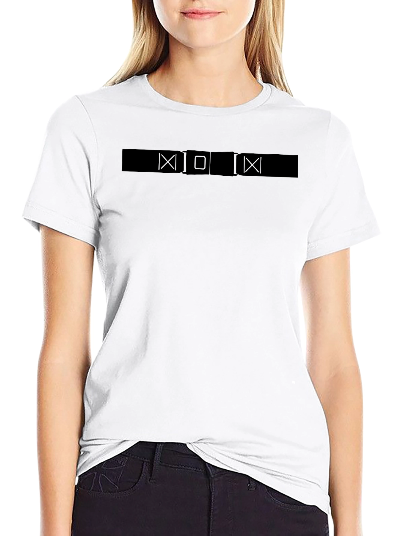 Mens Solid Black Crew Neck T-Shirt