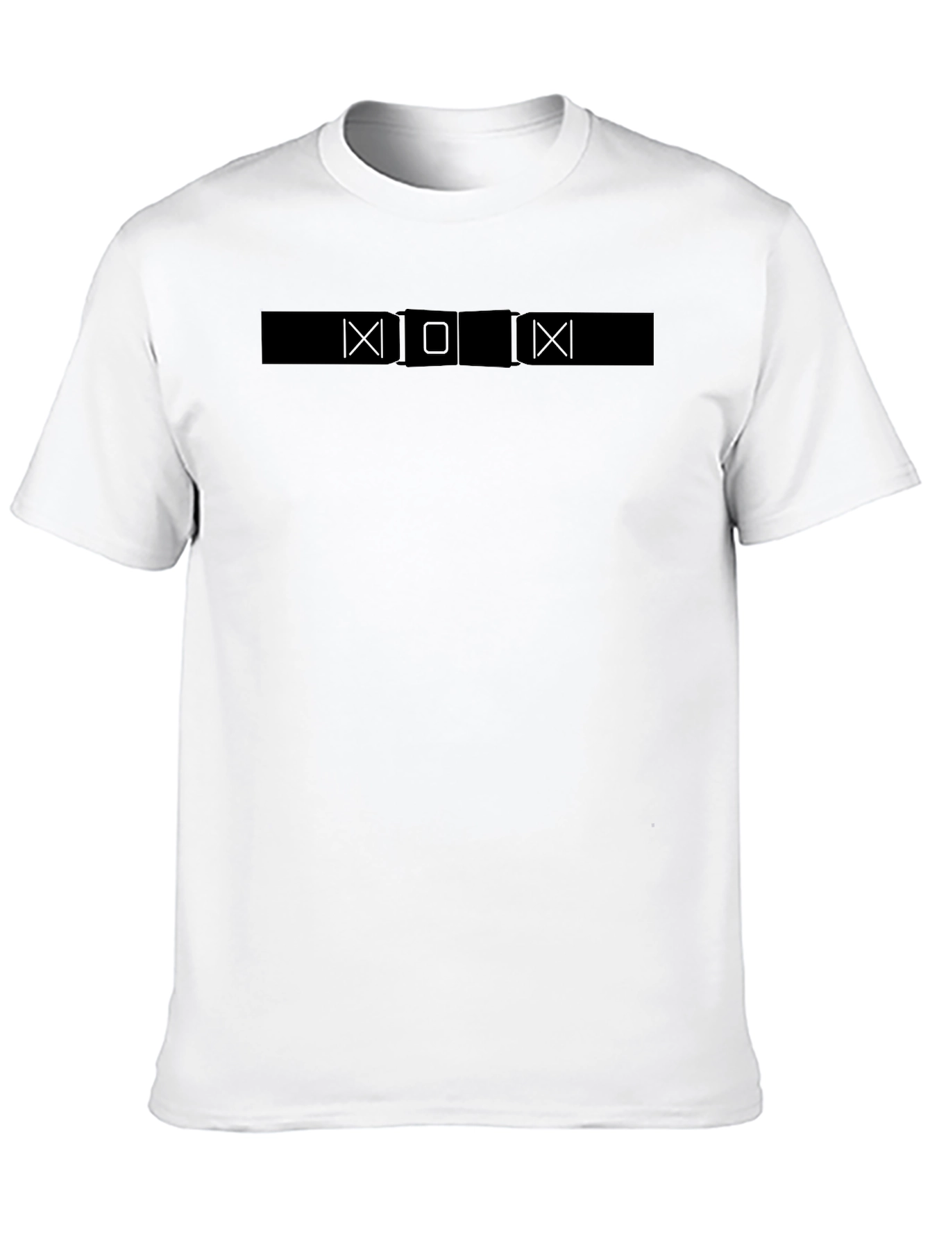 Mens Solid Black Crew Neck T-Shirt