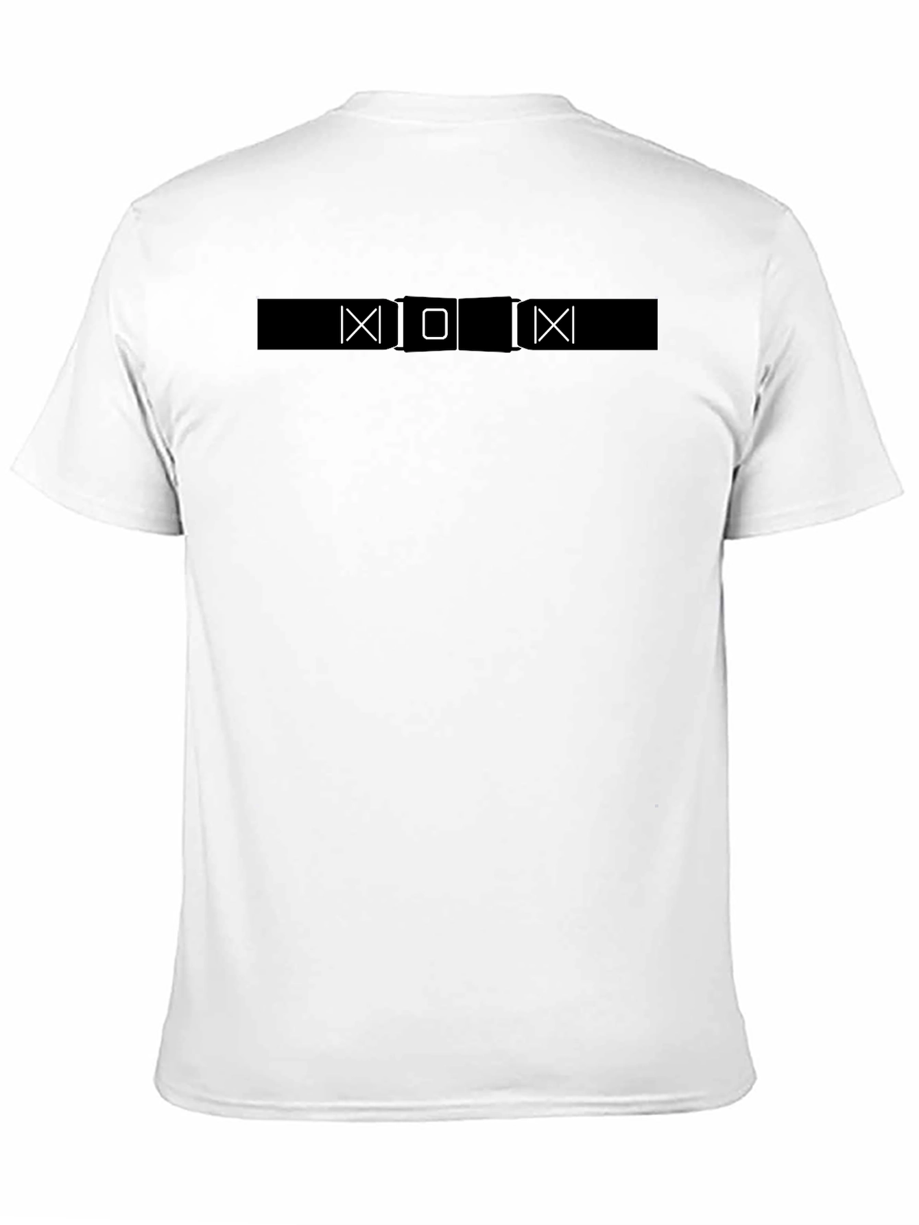 Mens Solid Black Crew Neck T-Shirt