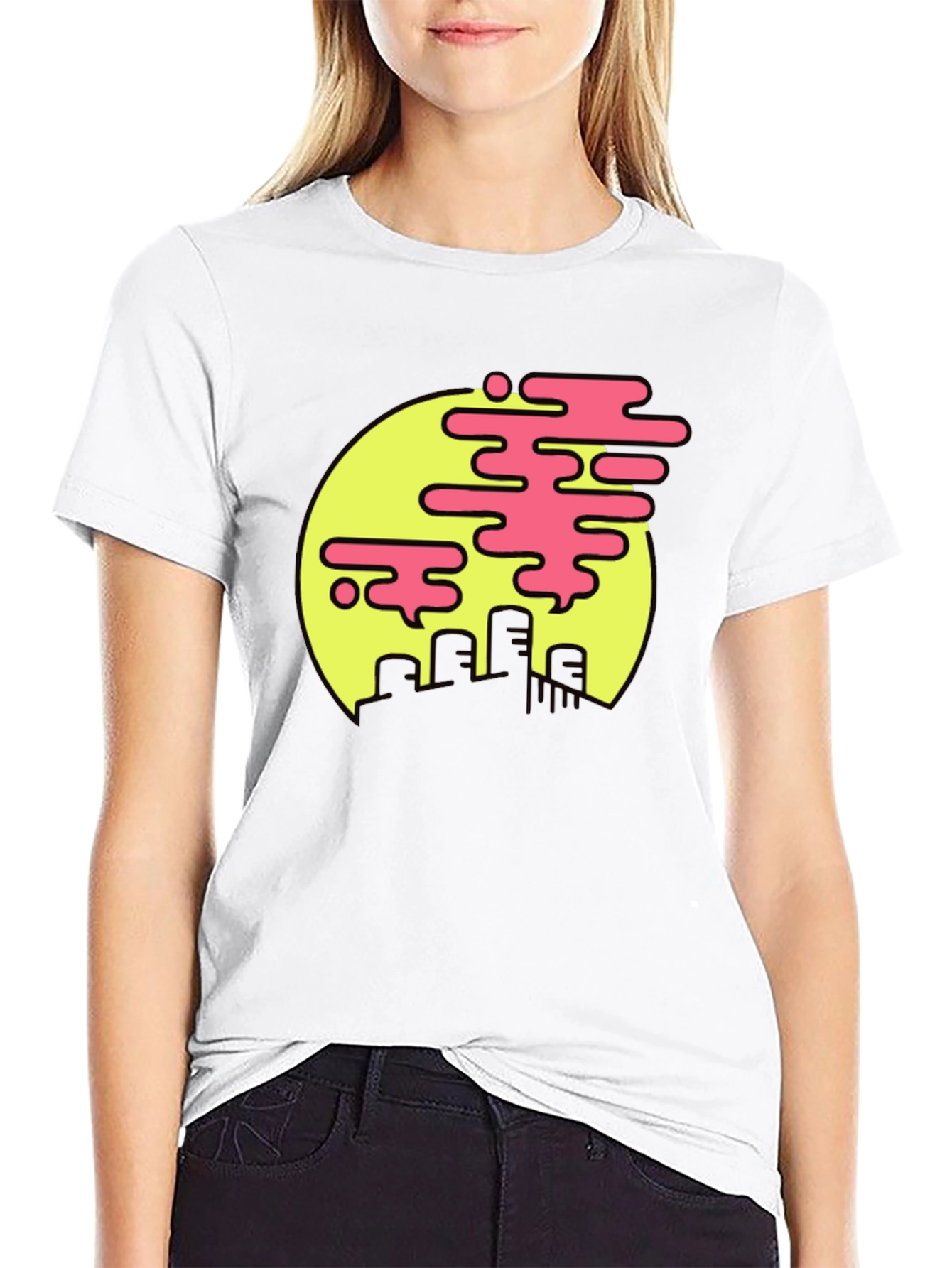 Cool Graphic Tee - Pollution Art Design