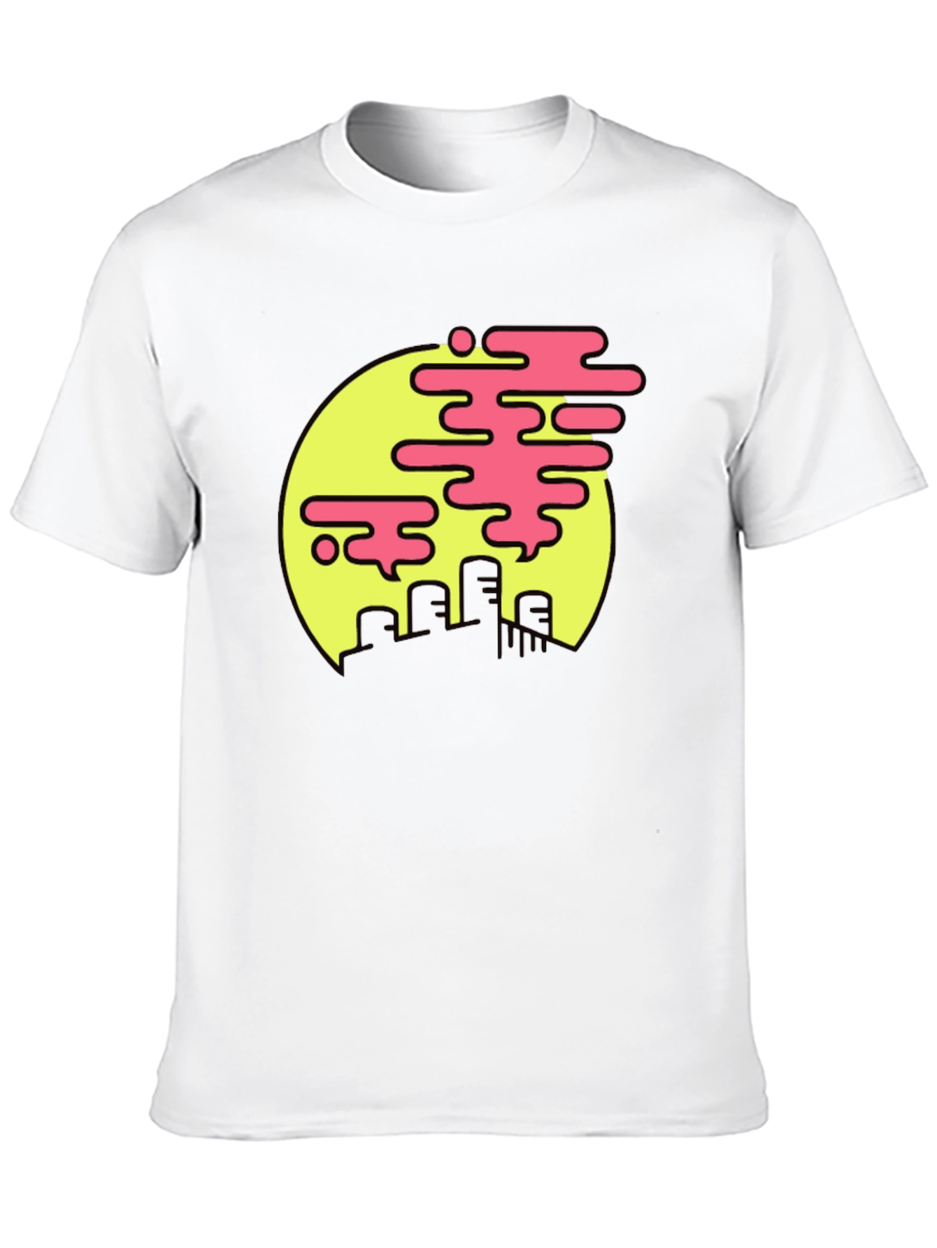 Cool Graphic Tee - Pollution Art Design