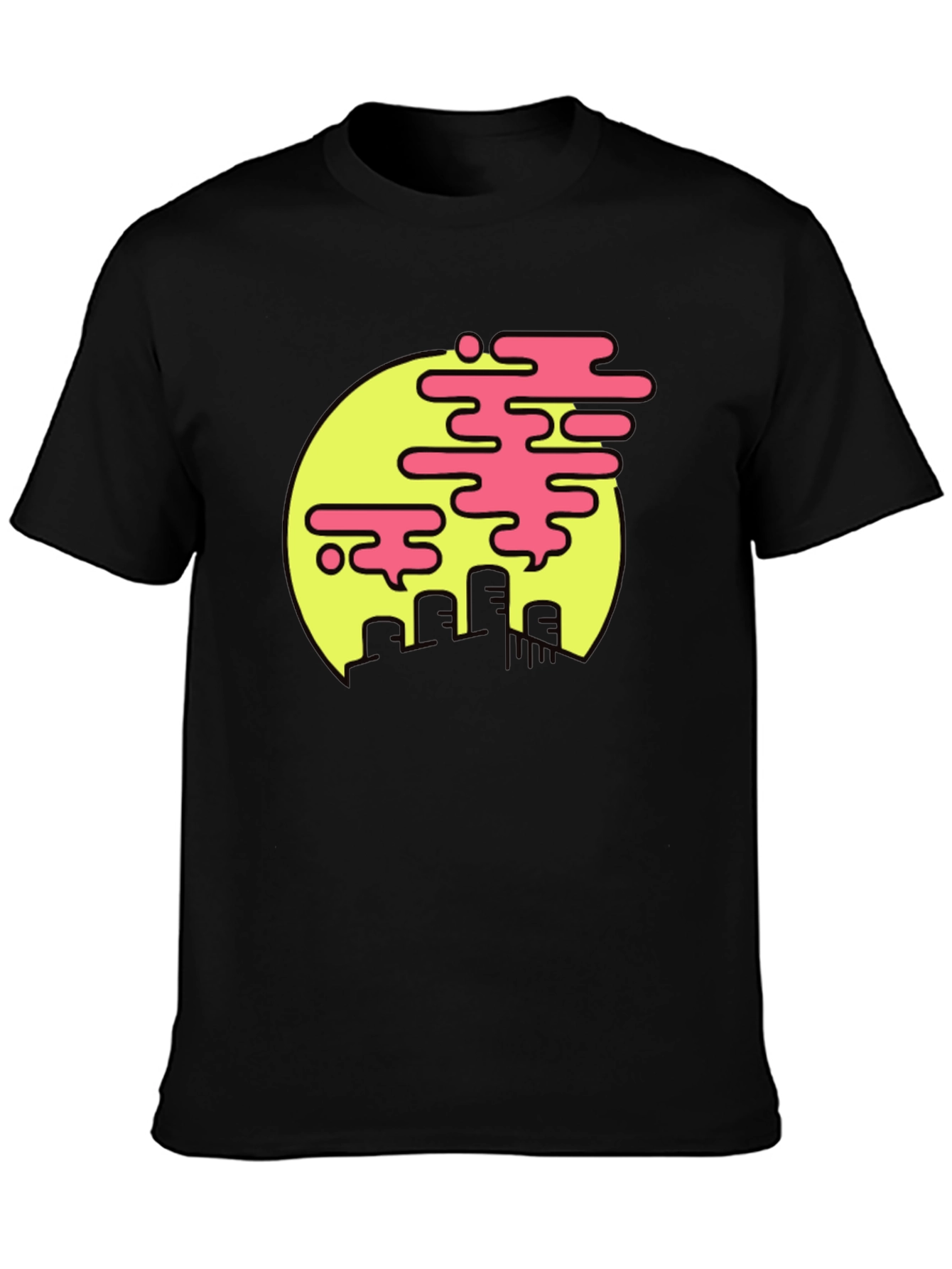 Cool Graphic Tee - Pollution Art Design