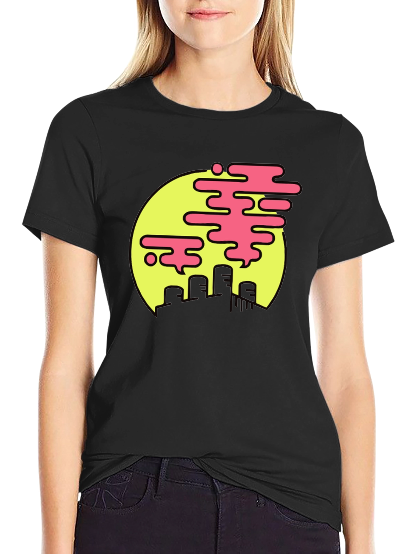 Cool Graphic Tee - Pollution Art Design