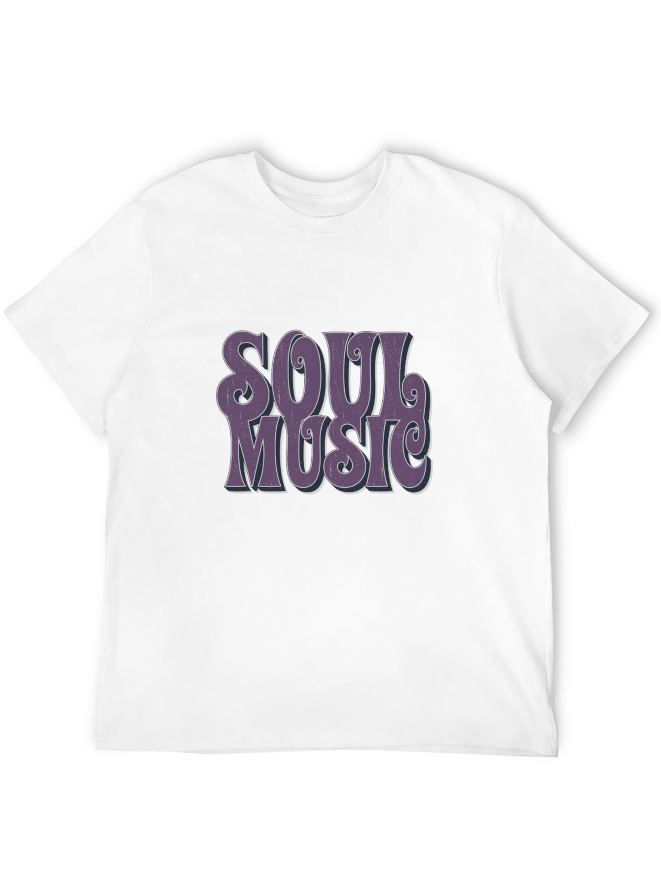Retro Soul Music Graphic Tee - Black Casual T-Shirt
