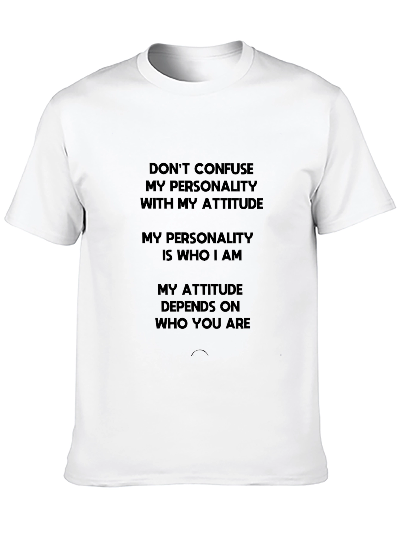 Personality Attitude T-Shirt - Black